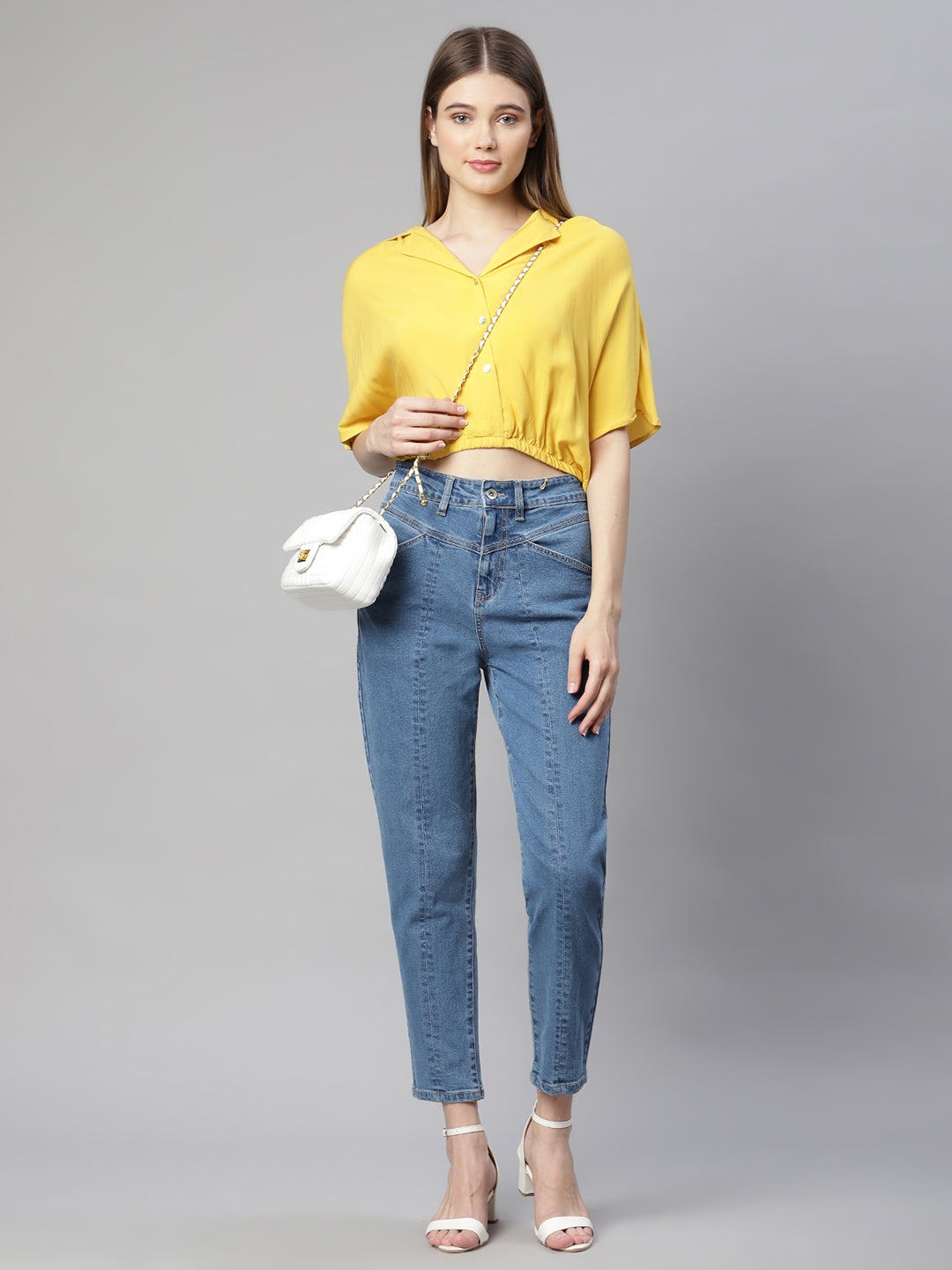 Women Short Sleeve Blouson Tops - Global Republic