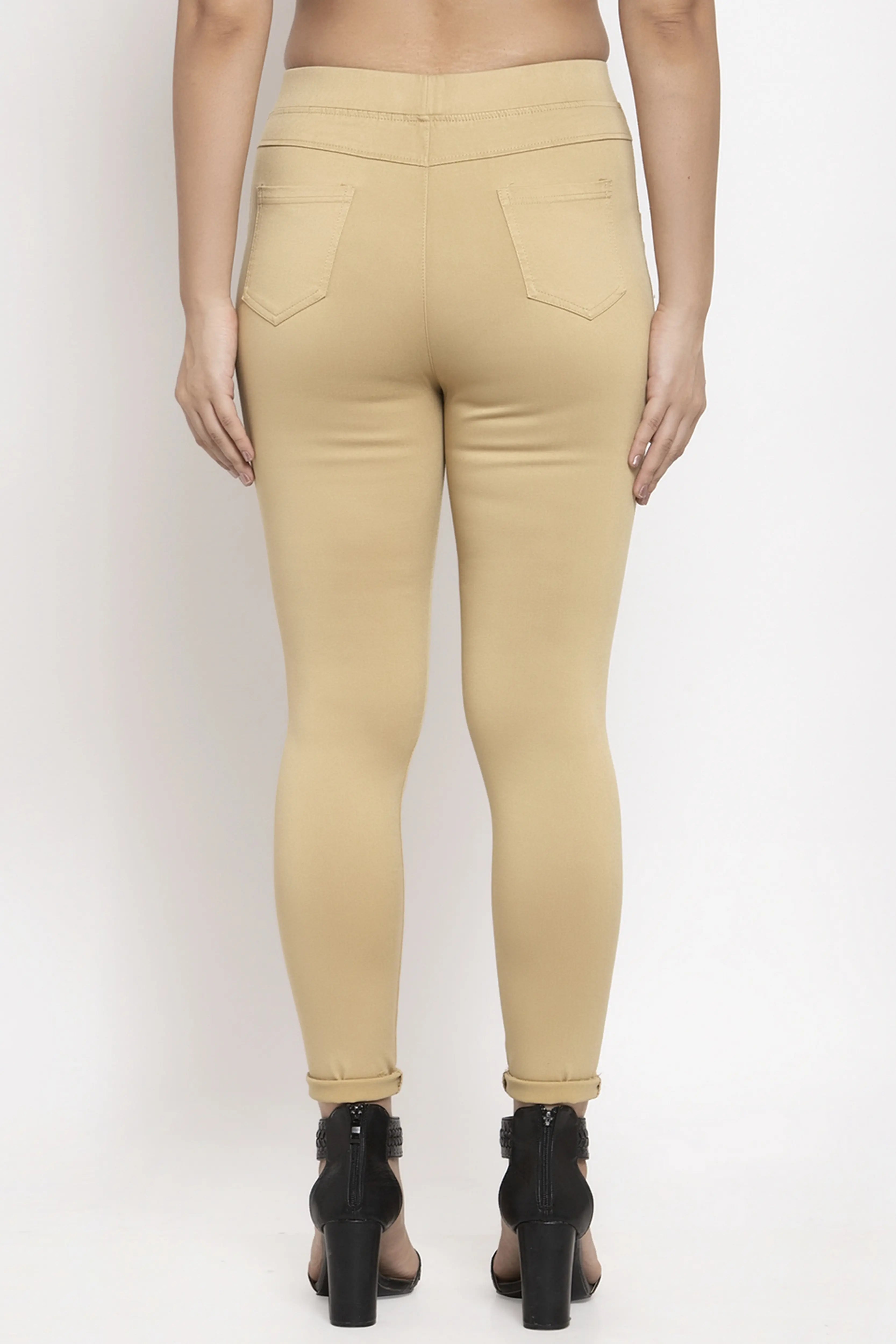 Gold Ultra Stretchable Jegging - Global Republic
