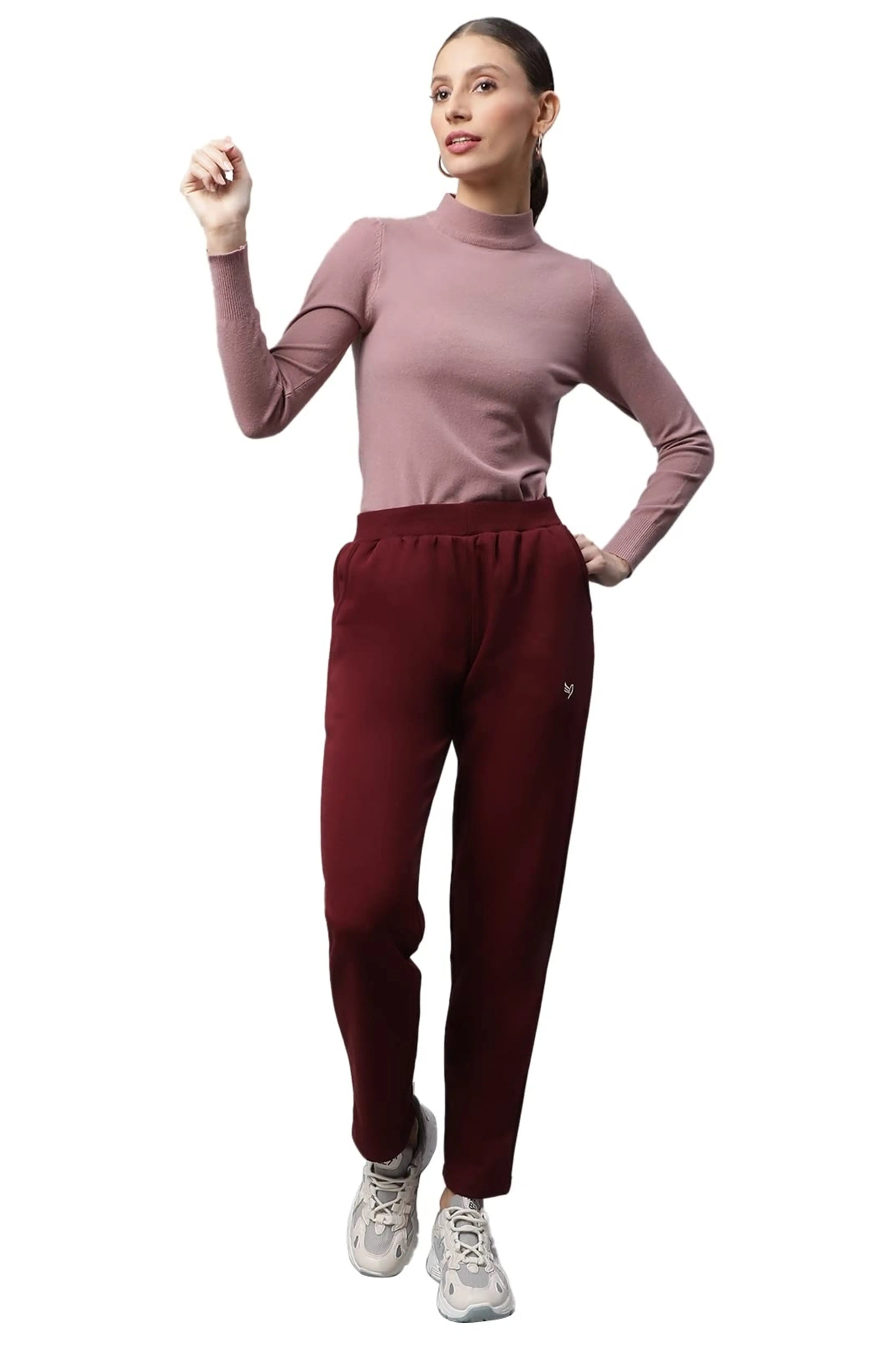 Wine Track Pants With Pockets