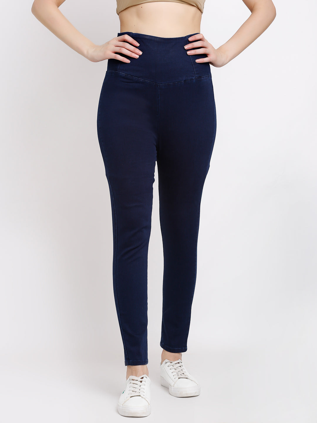 Women Indigo Blue High-Rise Stretchable Jegging