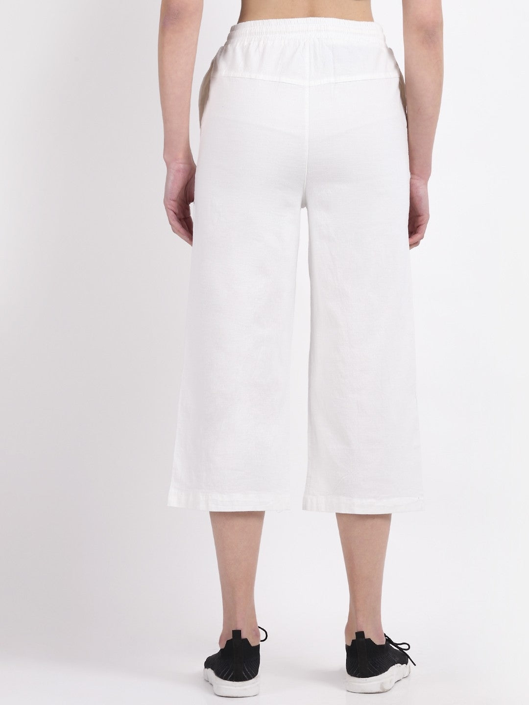 White Cotton Linen Lower - Global Republic