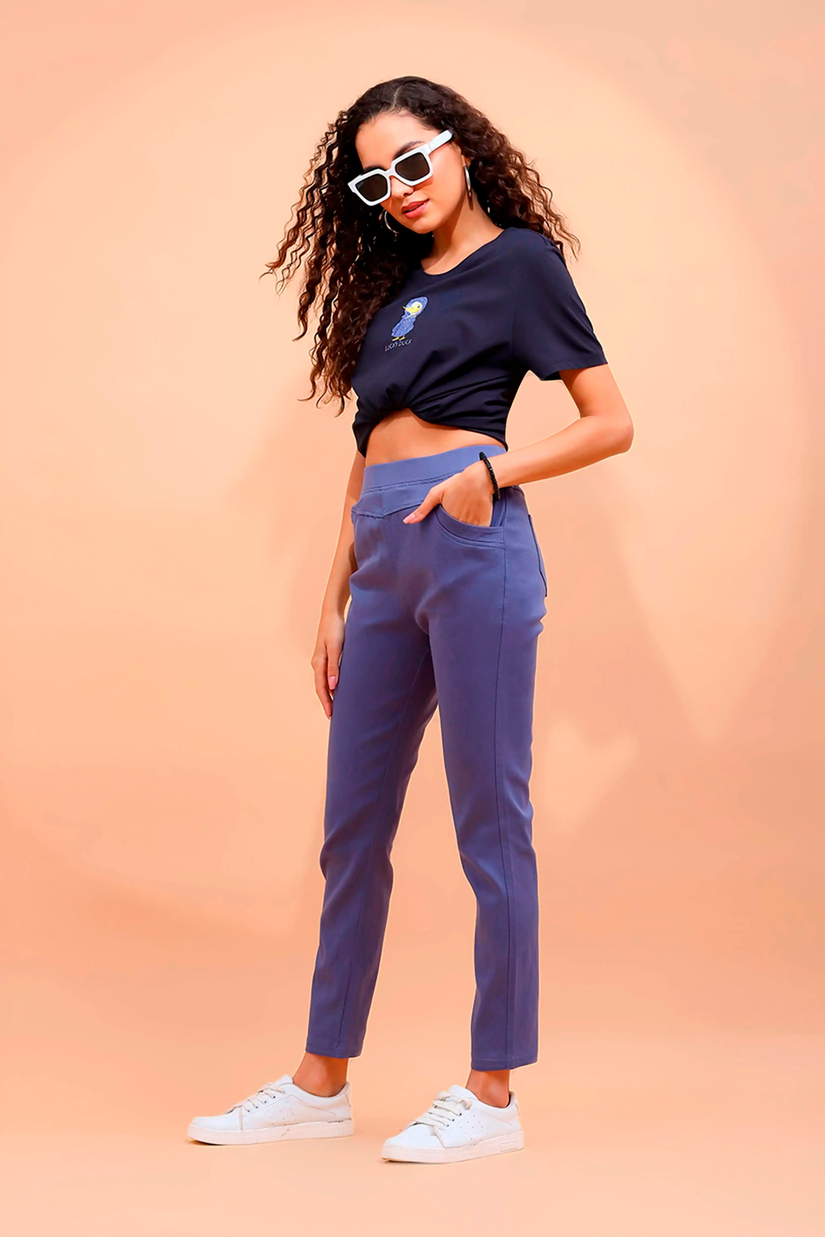 Blue Ultra Stretchable Jeggings