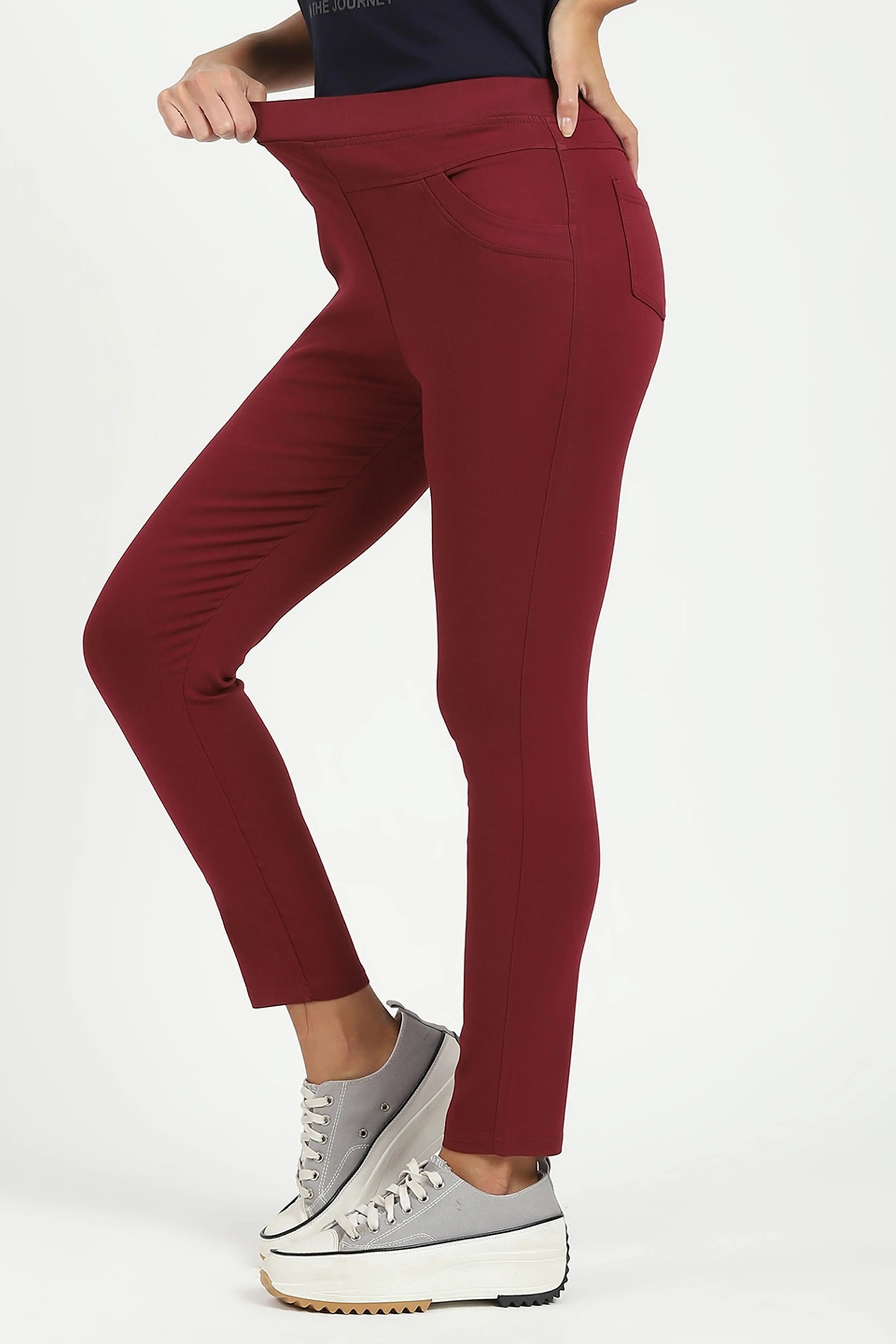 Maroon Ultra Stretchable Jegging