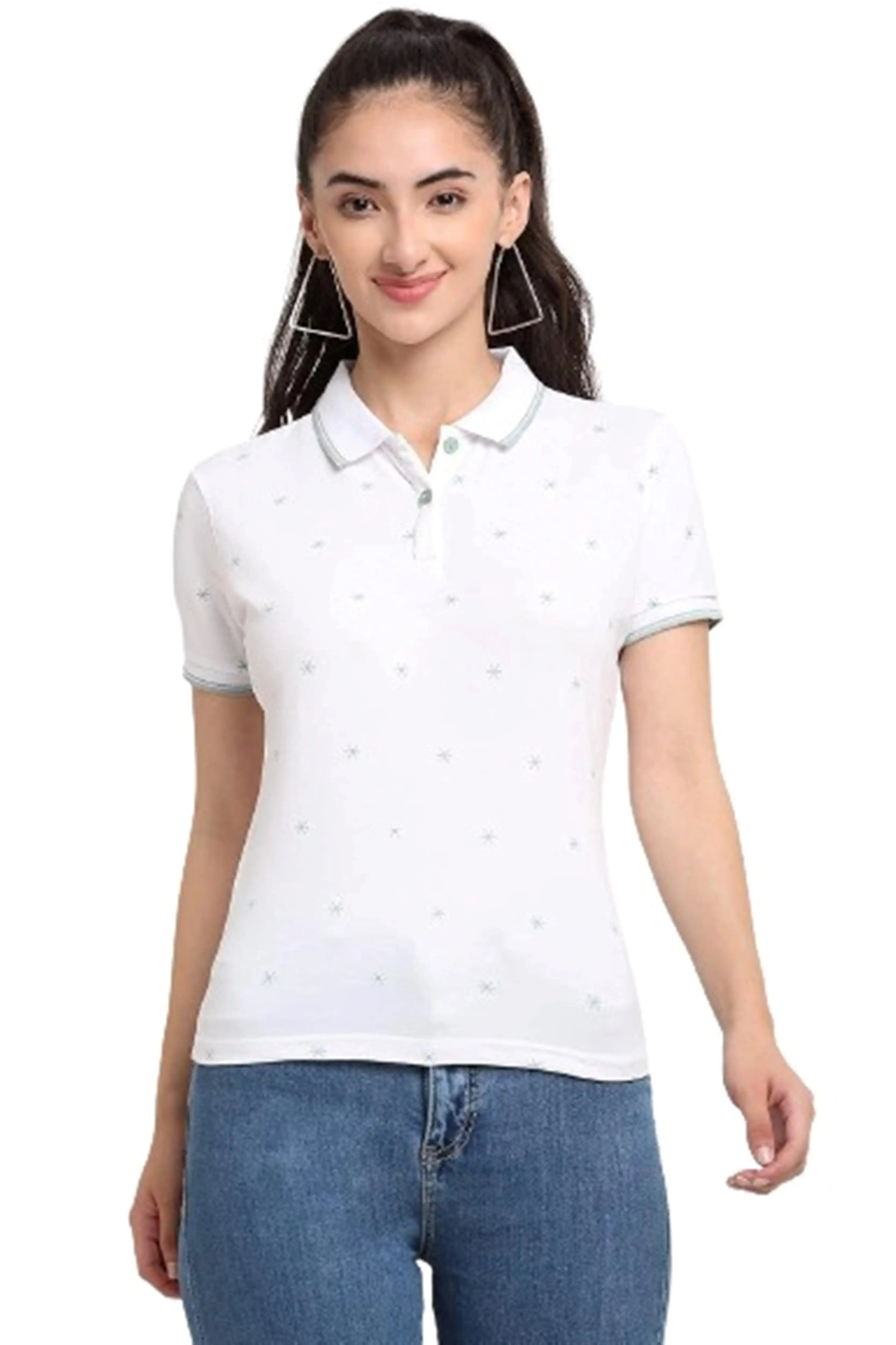 White Regular Fit Polo T-Shirt