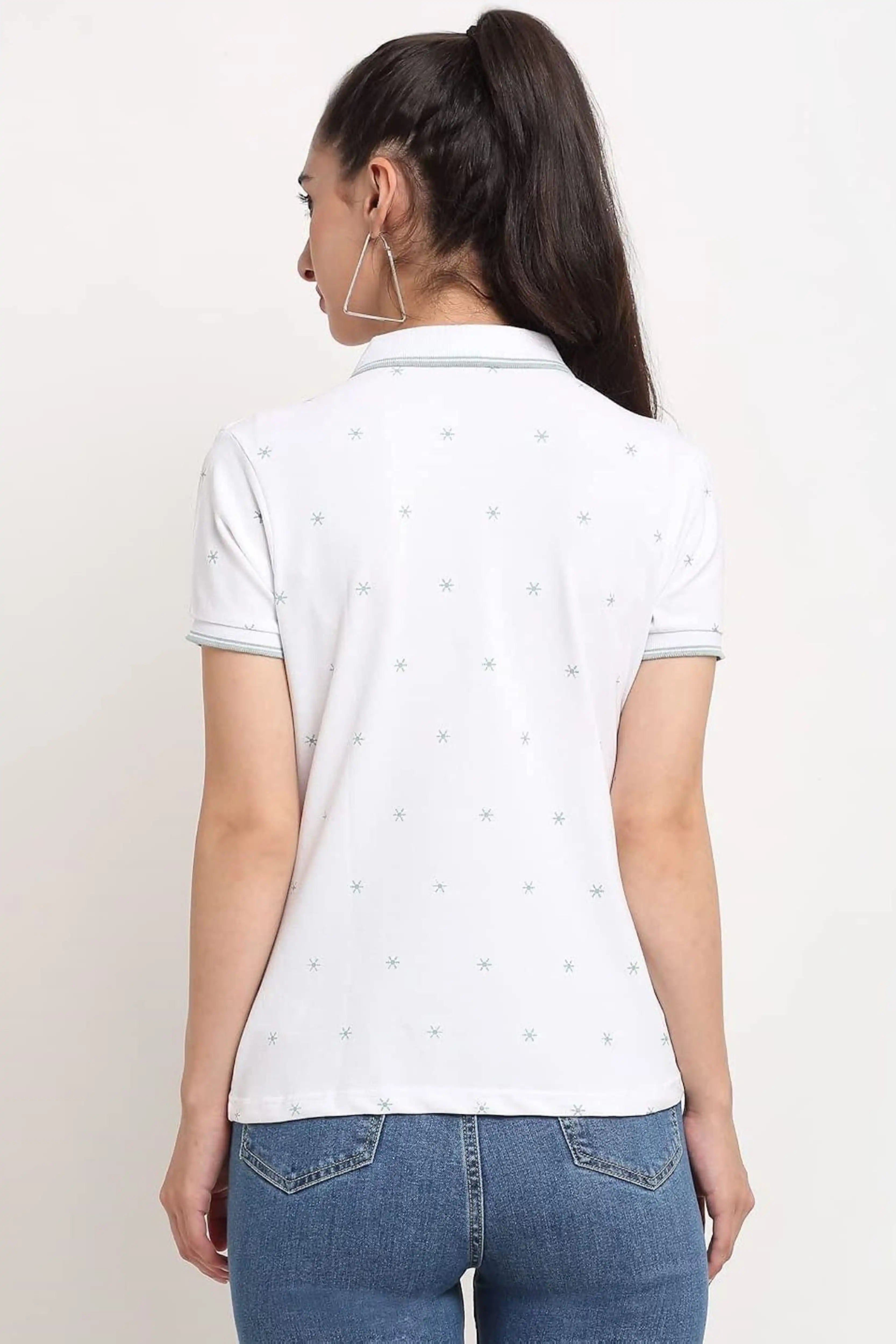 White Regular Fit Polo T-Shirt