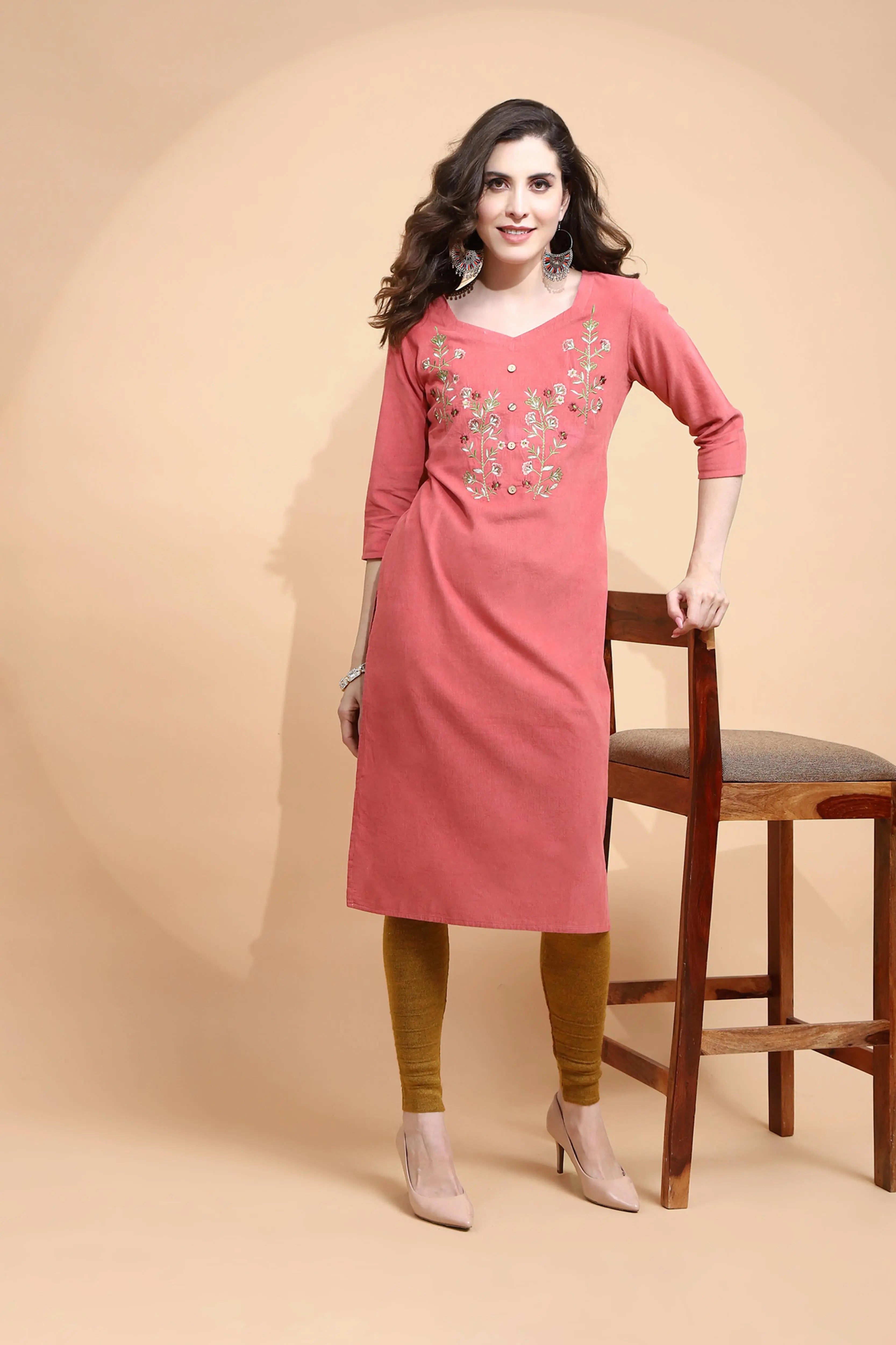 Mustard Woolen Blend Slim Fit Legging - Global Republic