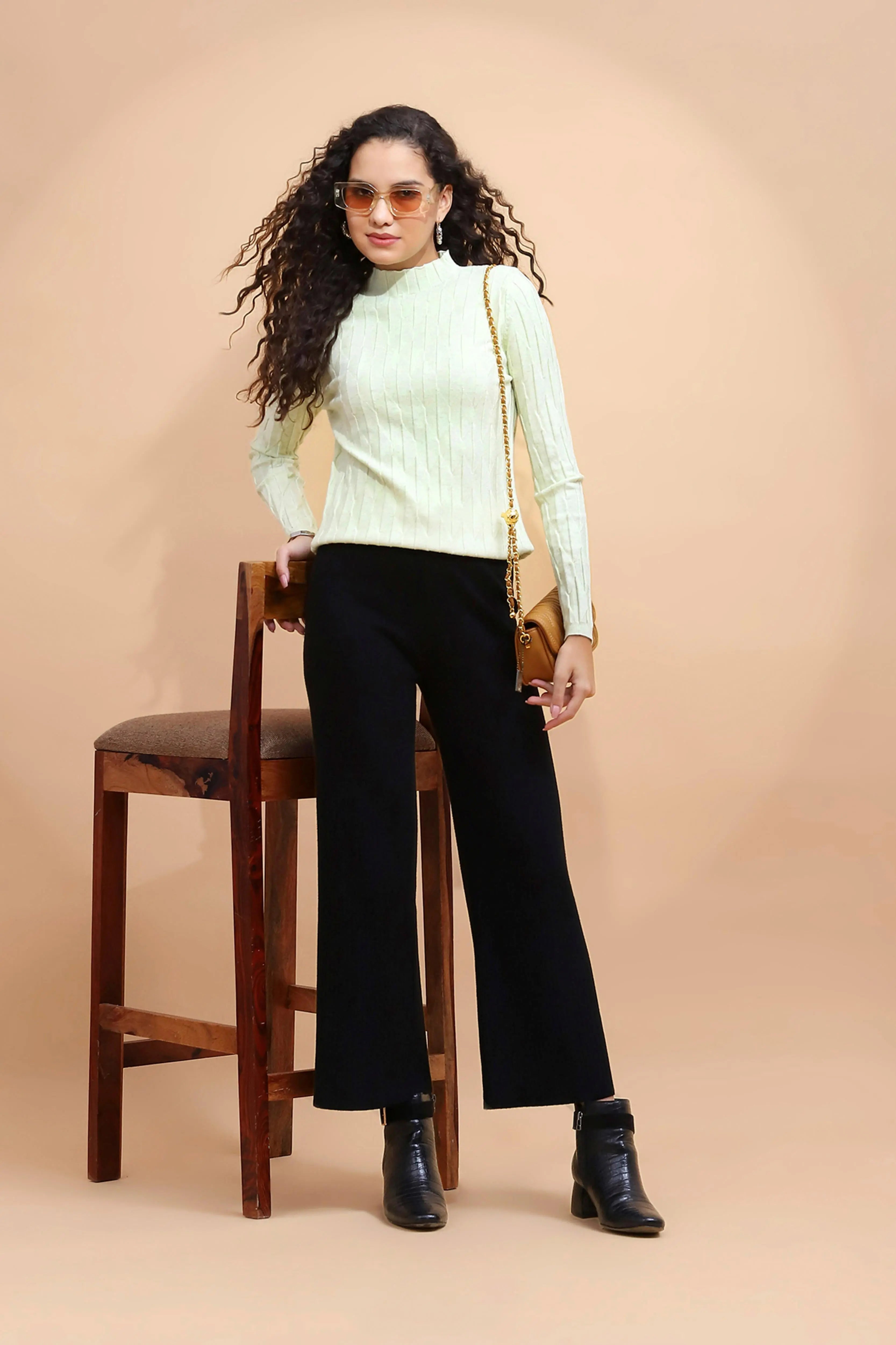 Green Slim Fit Skivvy Pullover - Global Republic