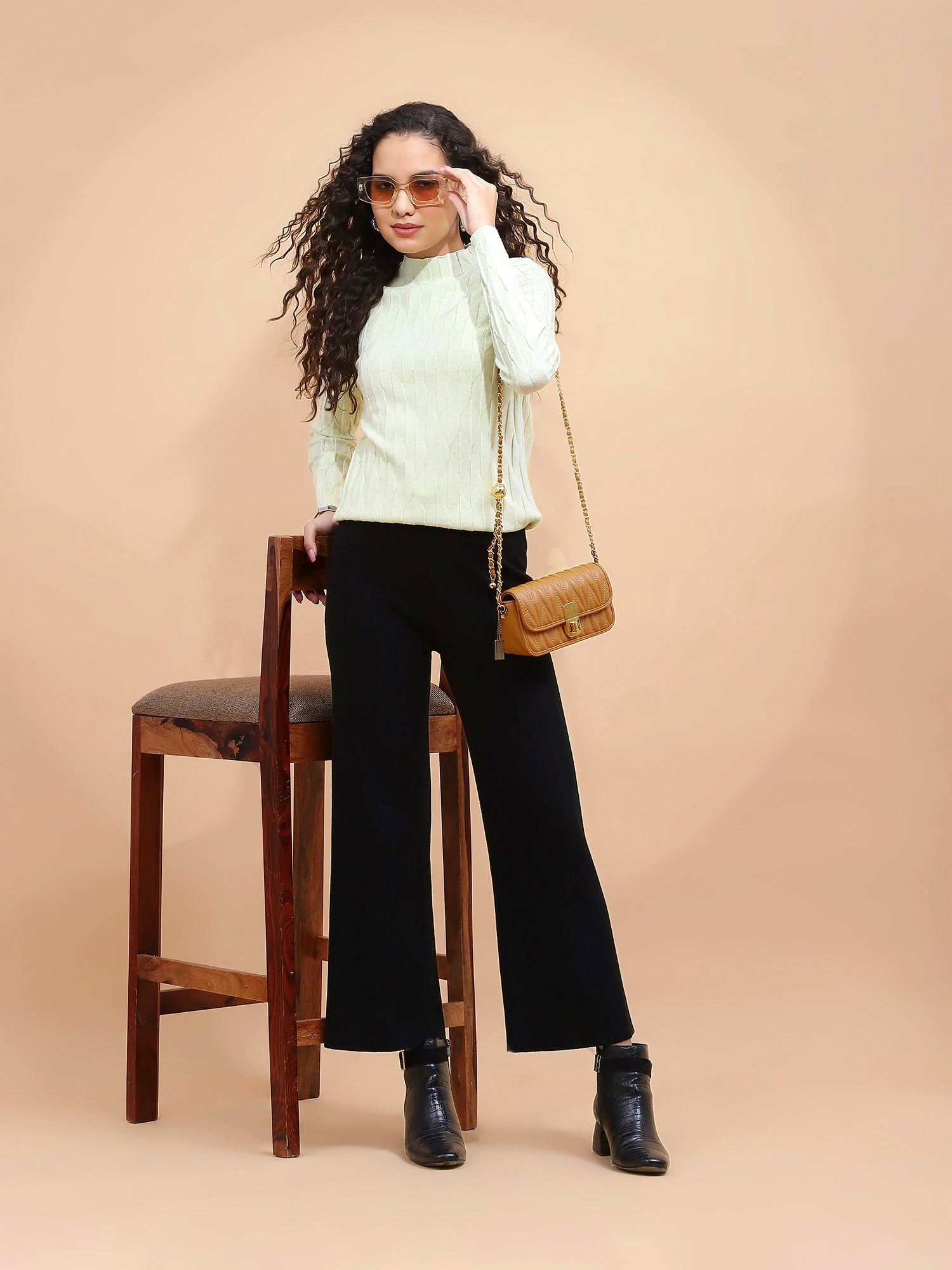 Green Slim Fit Skivvy Pullover - Global Republic