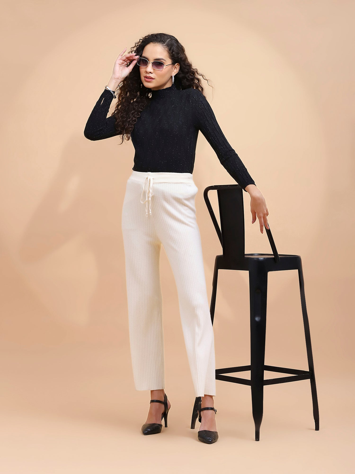 Black Slim Fit Skivvy Pullover - Global Republic