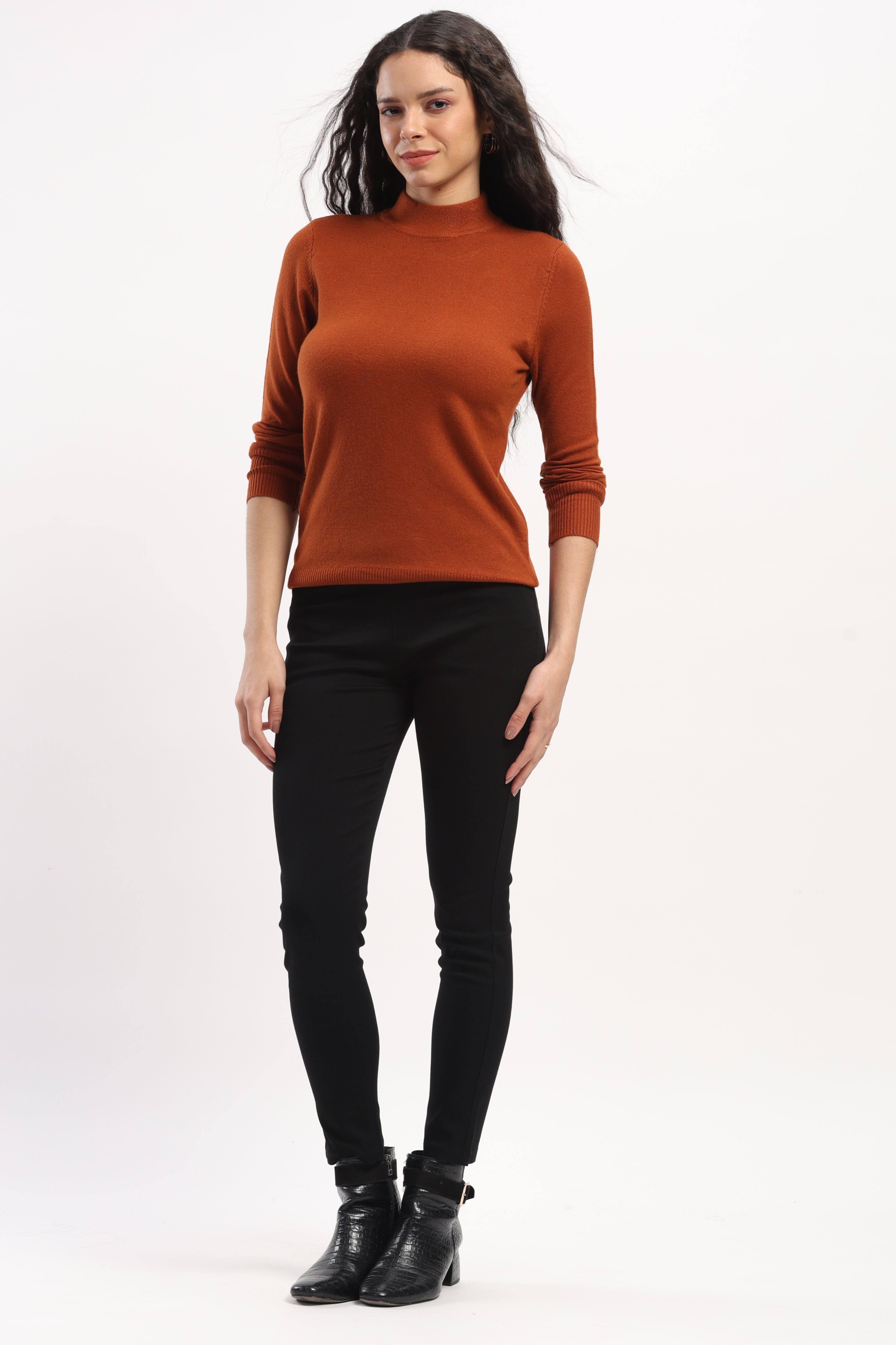 Rust Snug Fit Skivvy Pullover