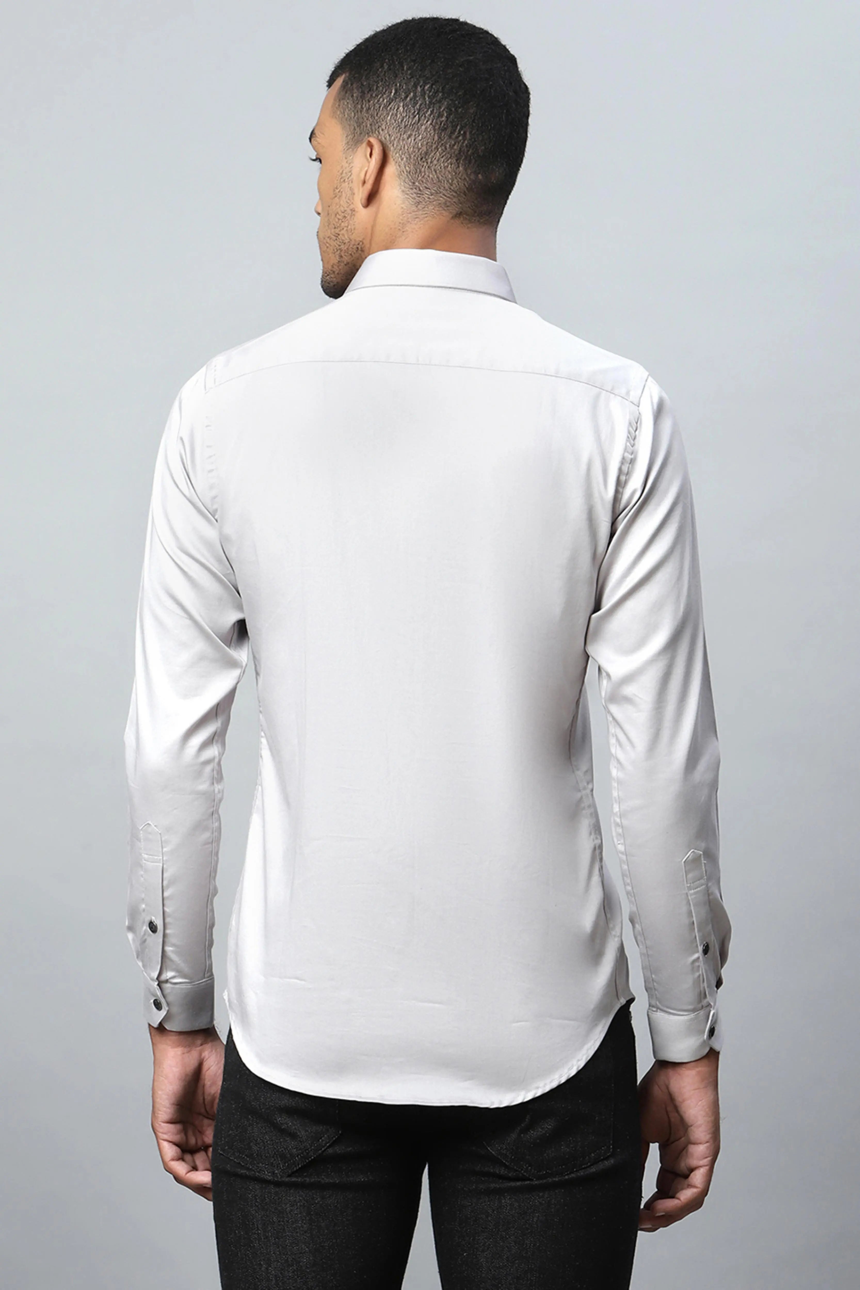 Men Grey Casual Shirt - Global Republic