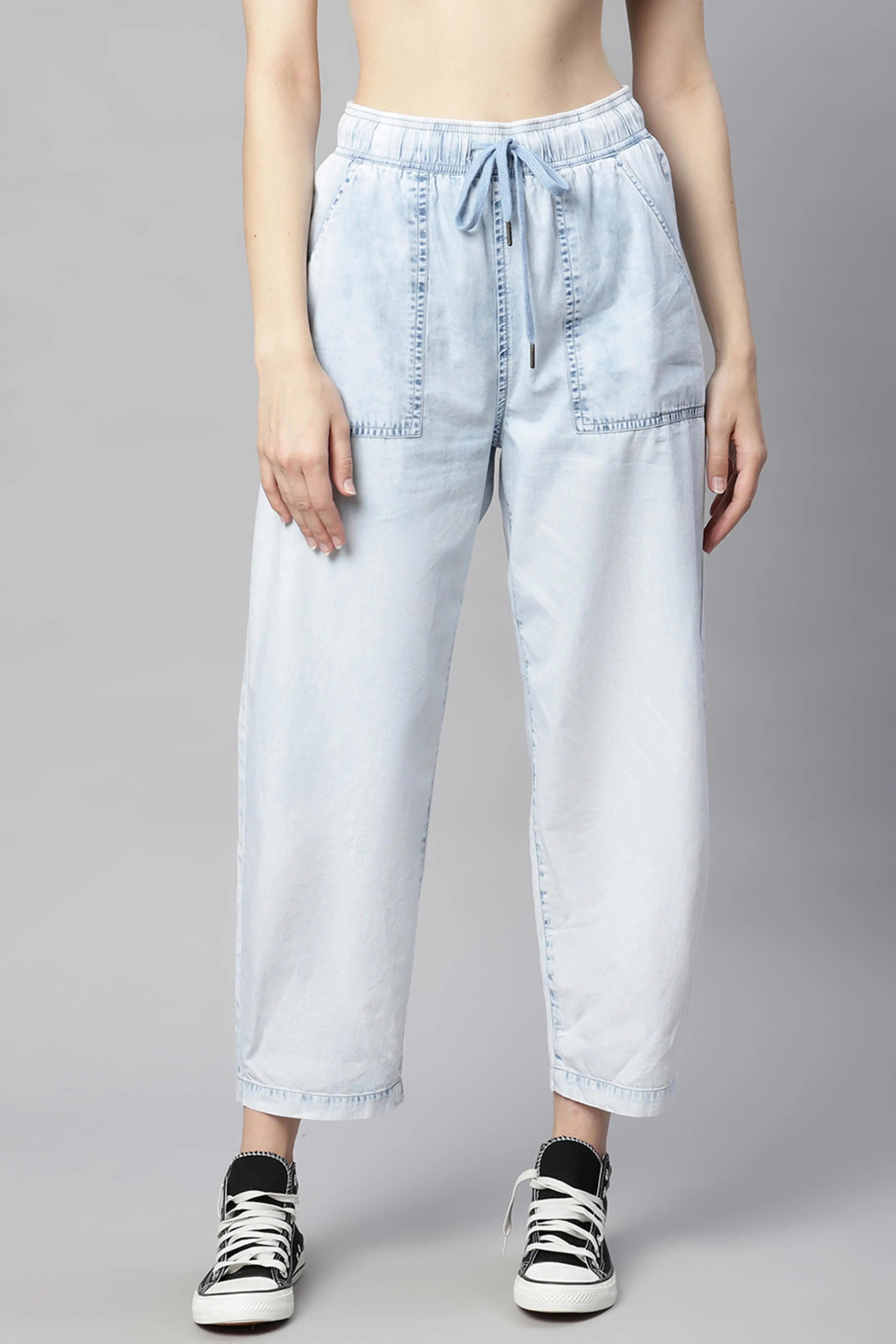 Blue Denim Lose-Fit Lower