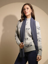 Blue Solid Stole For Girl's & Women