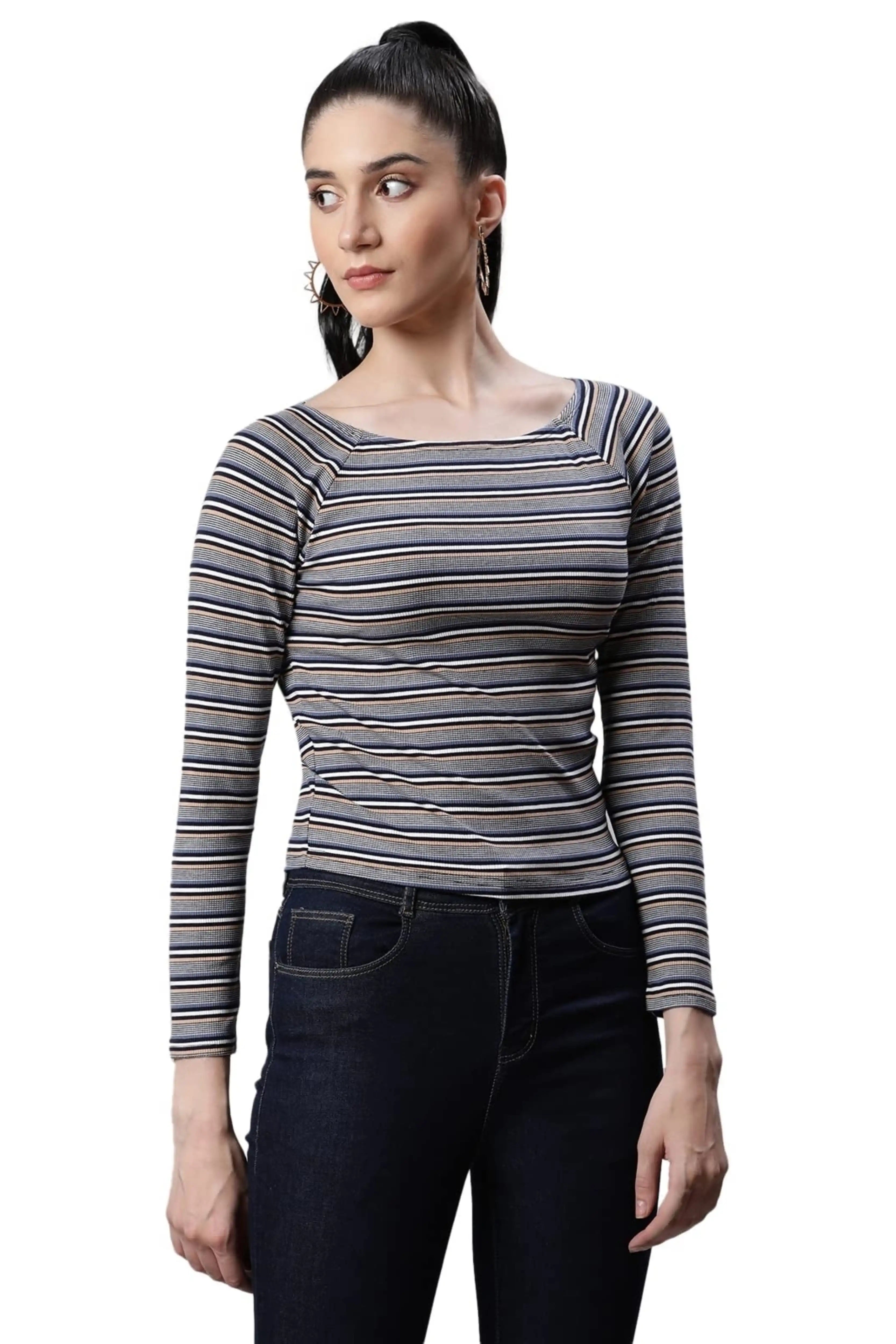 Striped Slim Fit Casual T-Shirt