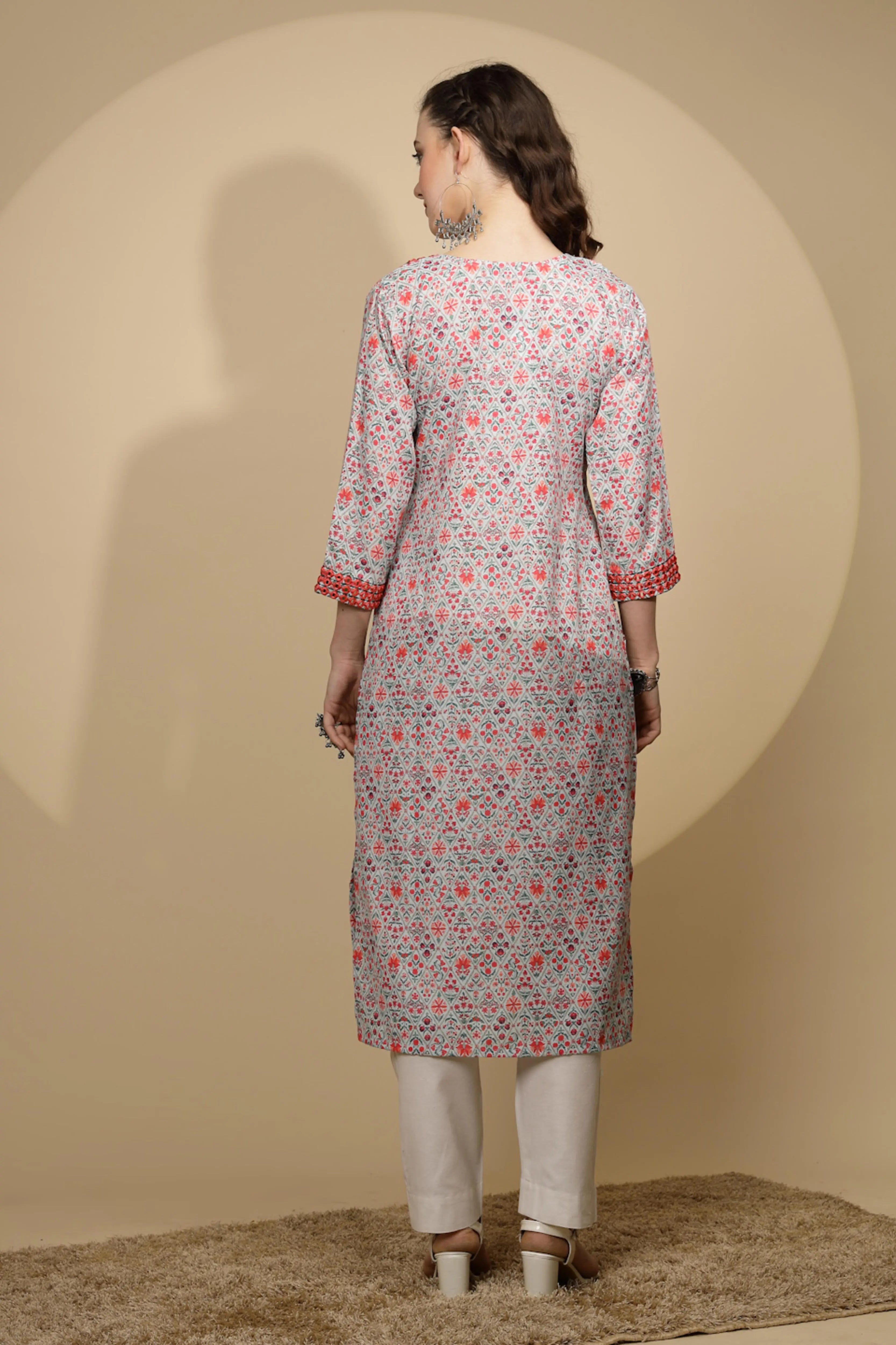 Multicolor Cotton Printed Kurta - Global Republic
