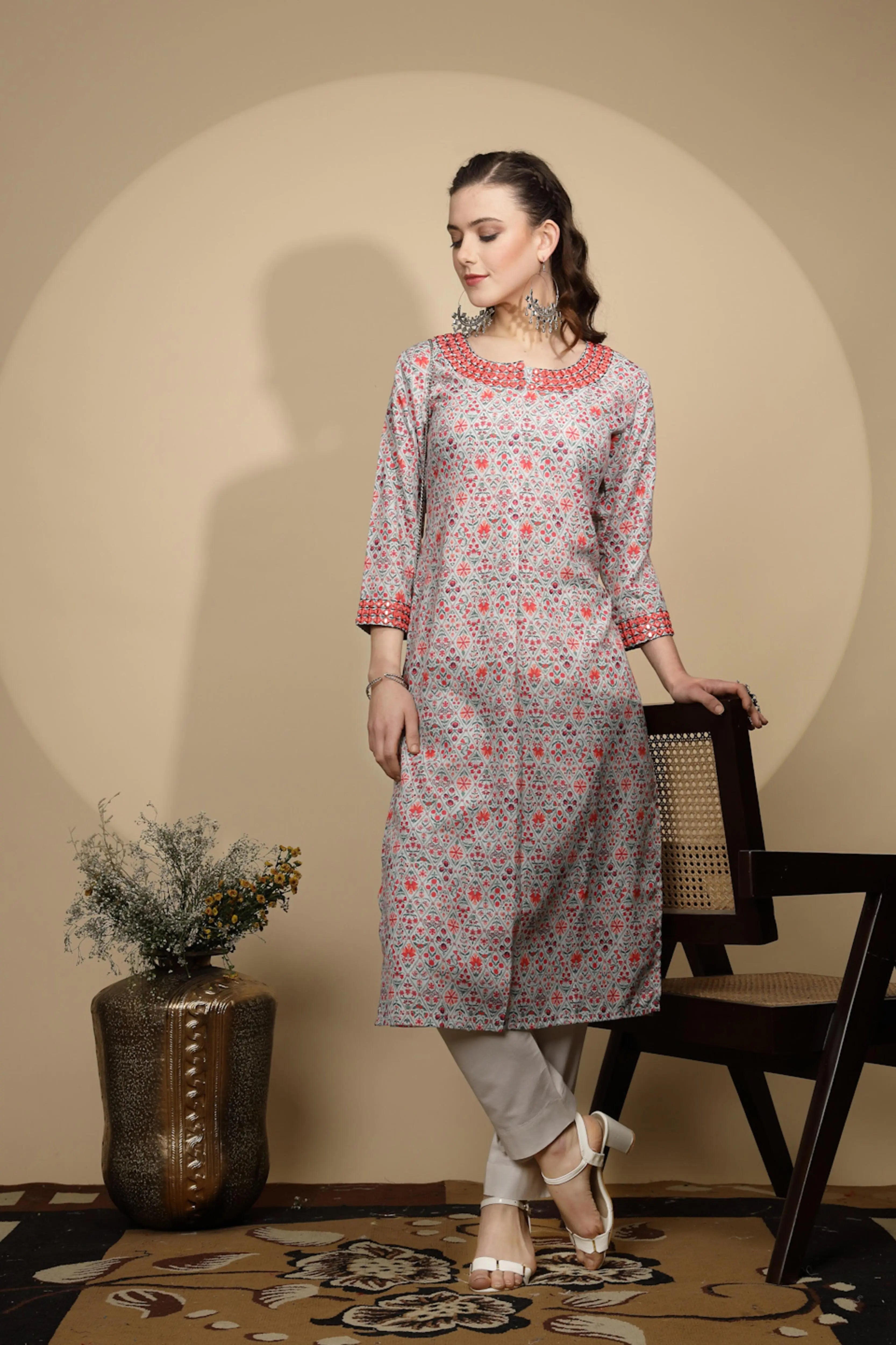 Multicolor Cotton Printed Kurta