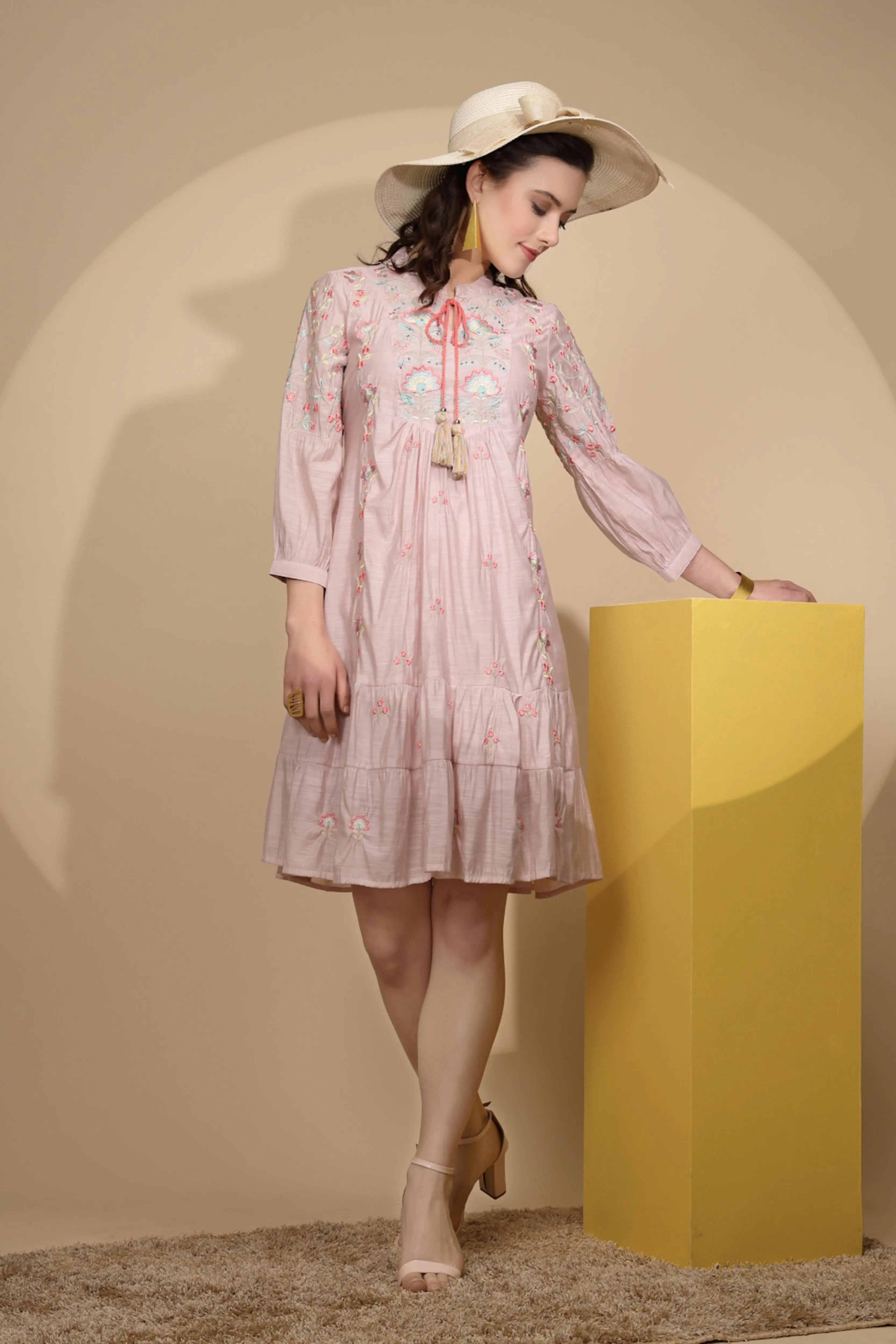 Lilac Cotton Suit Set - Global Republic