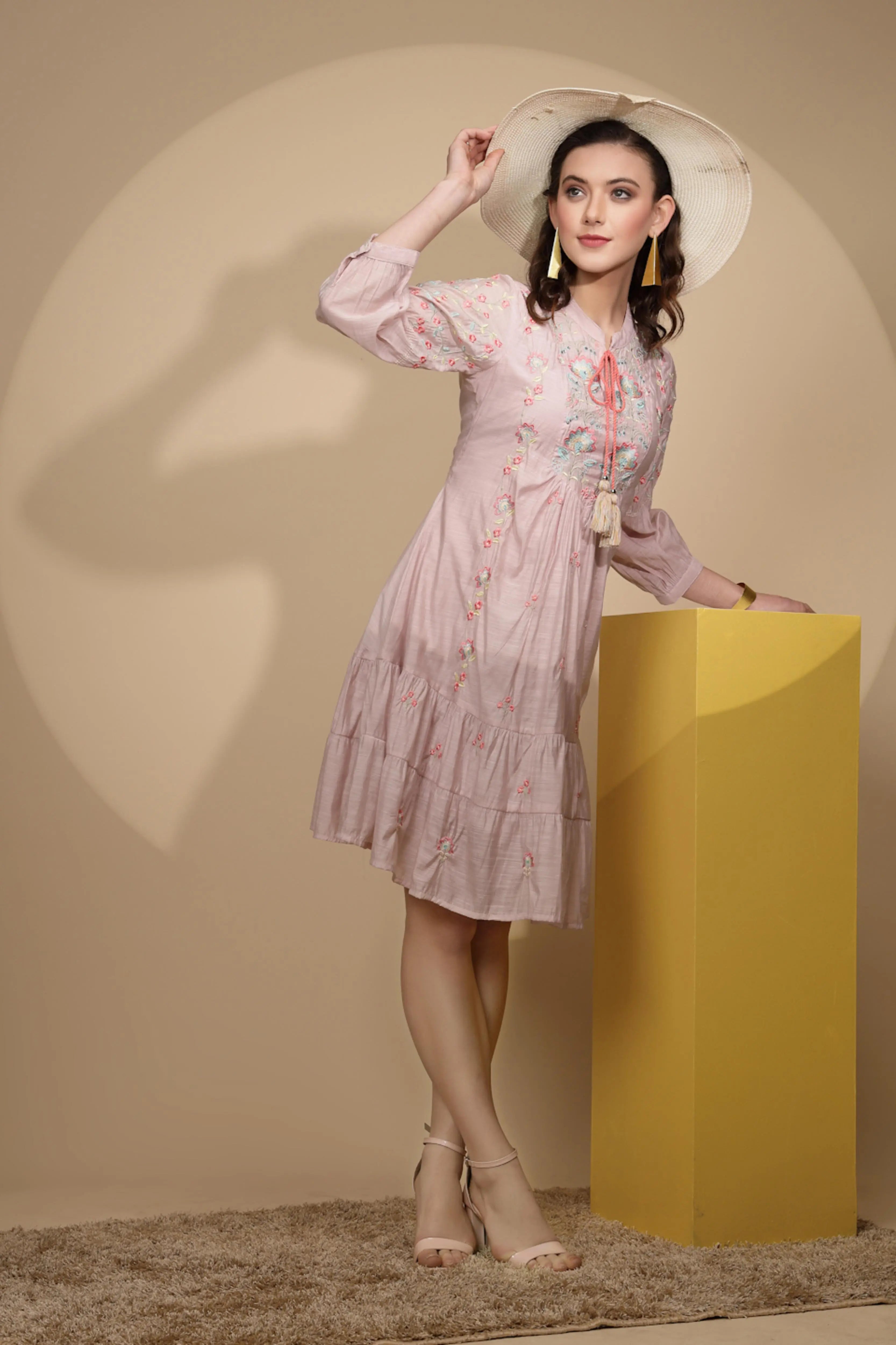 Lilac Cotton Suit Set - Global Republic