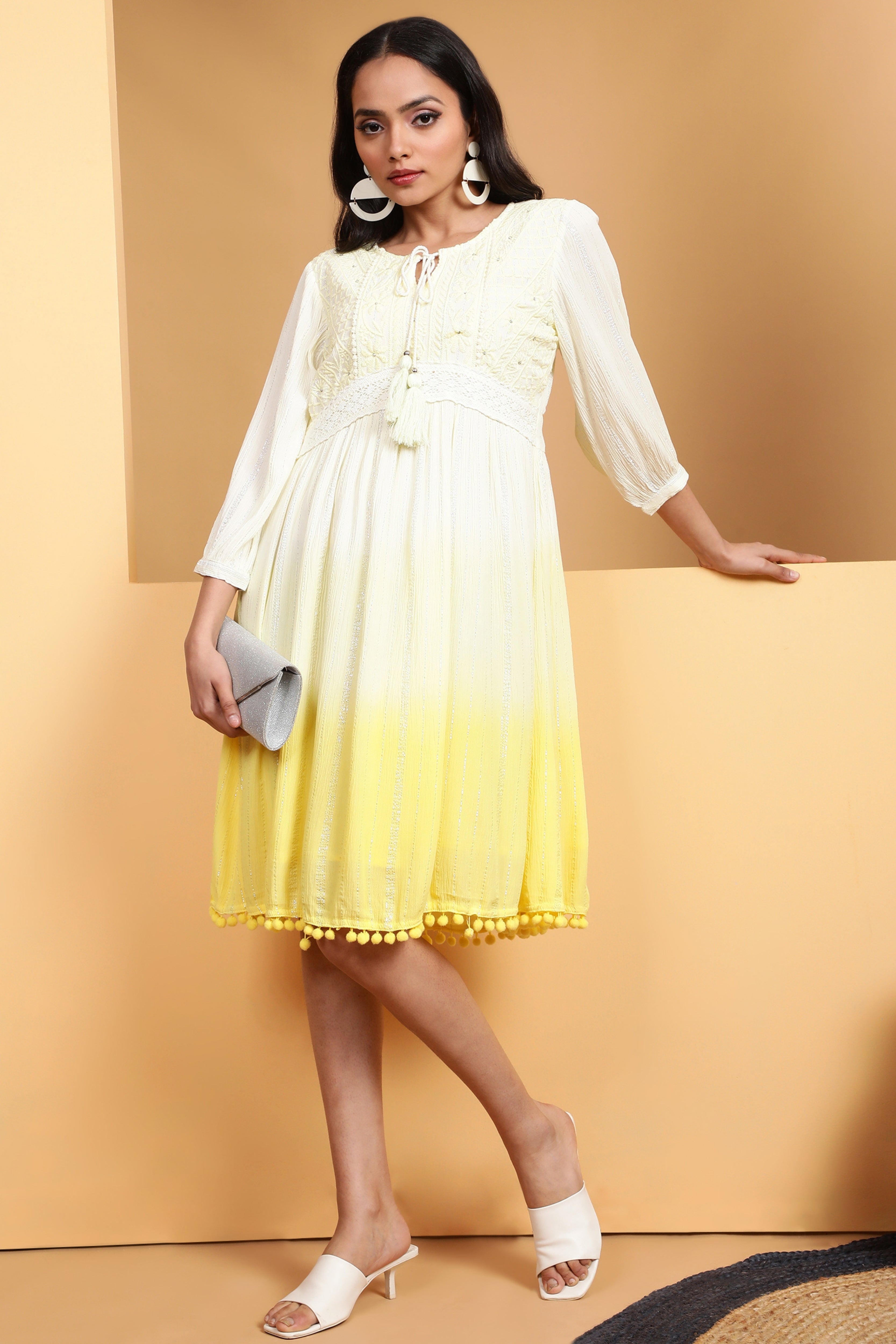 Yellow Ombre Cotton Dress