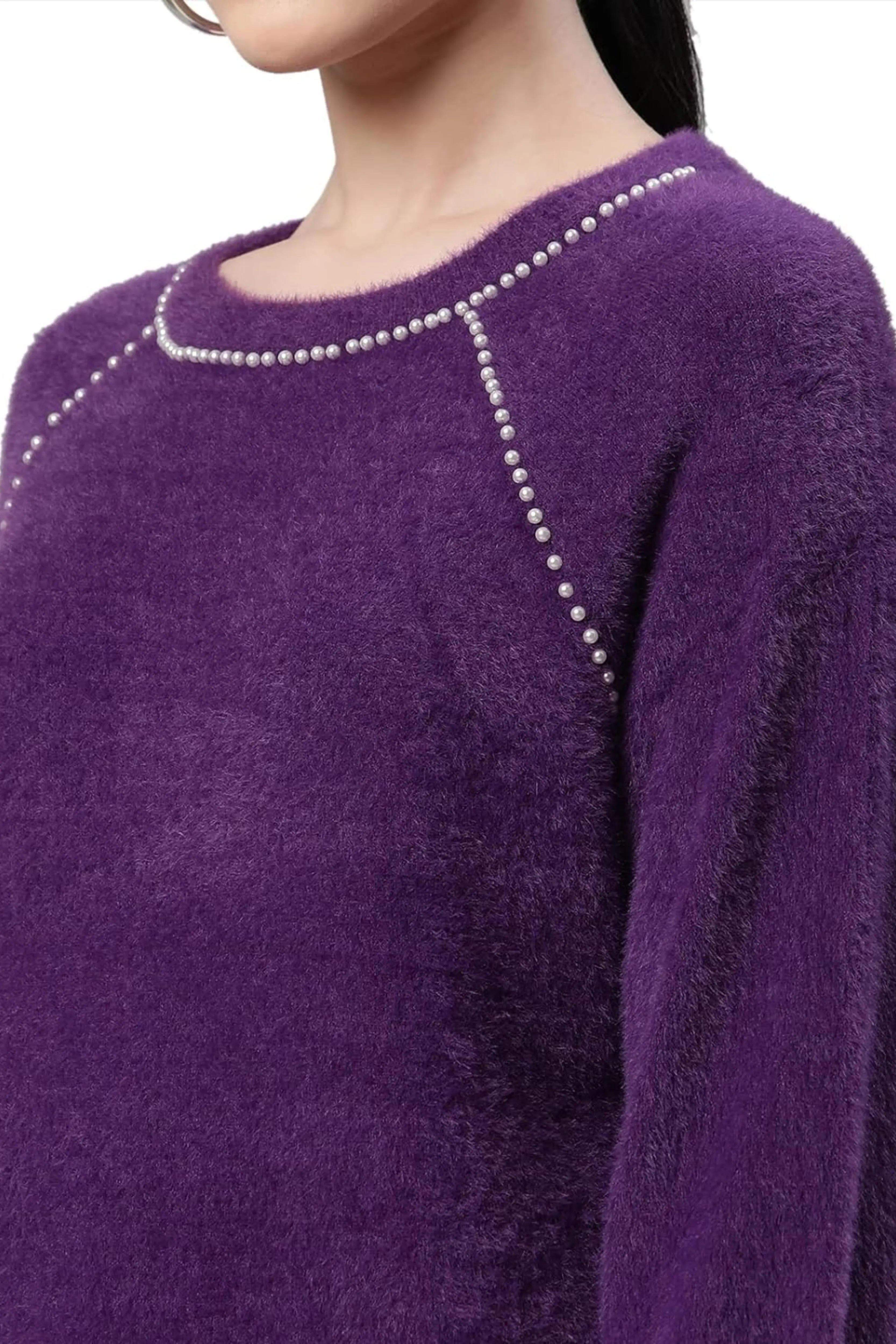 Embellished Mulberry Woolen