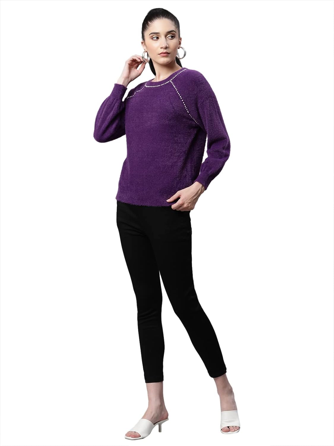 Mulberry Loose Fit Wollen Pullover - Global Republic