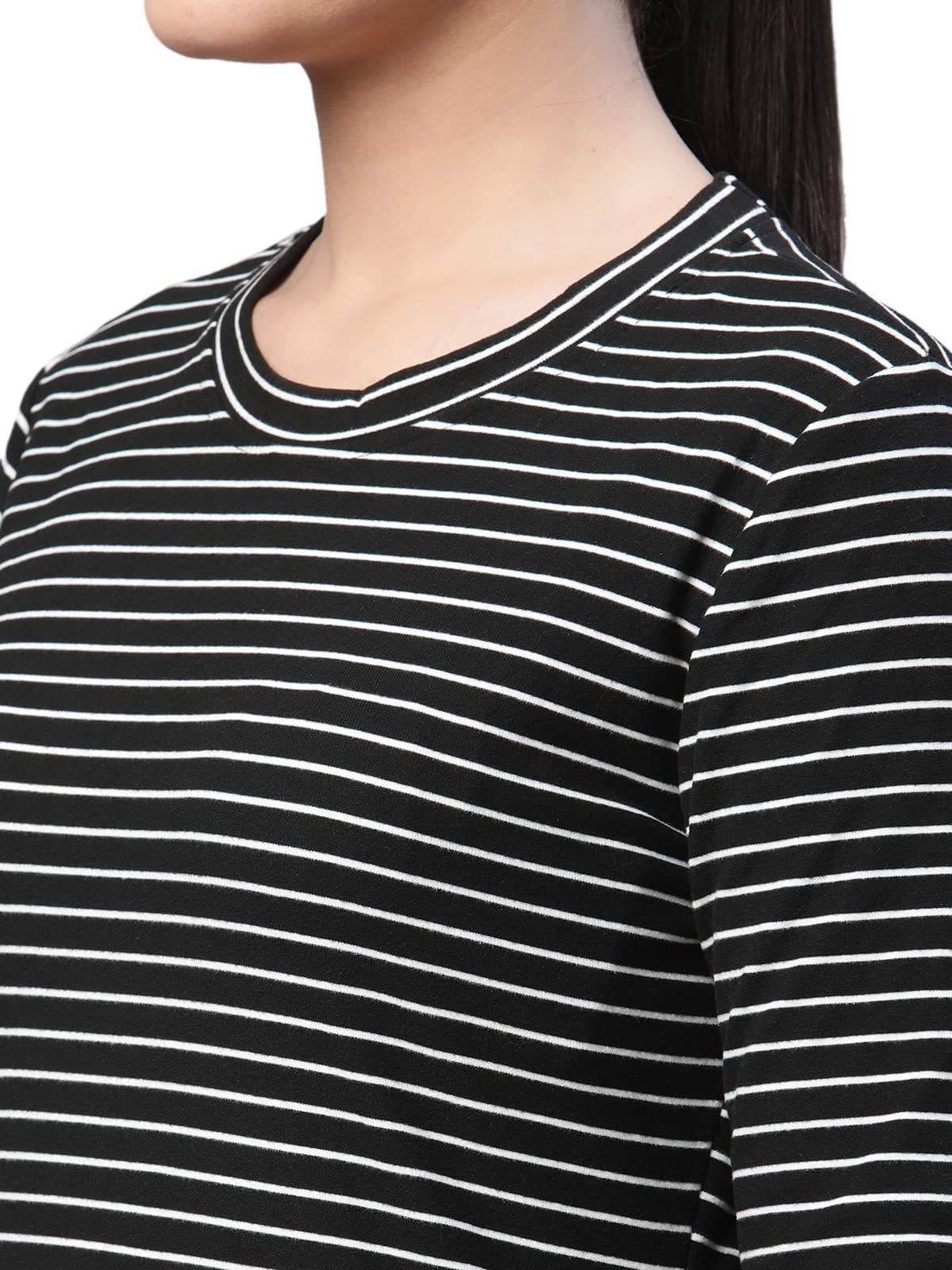 Black & White Striped Hosiery Dress - Global Republic