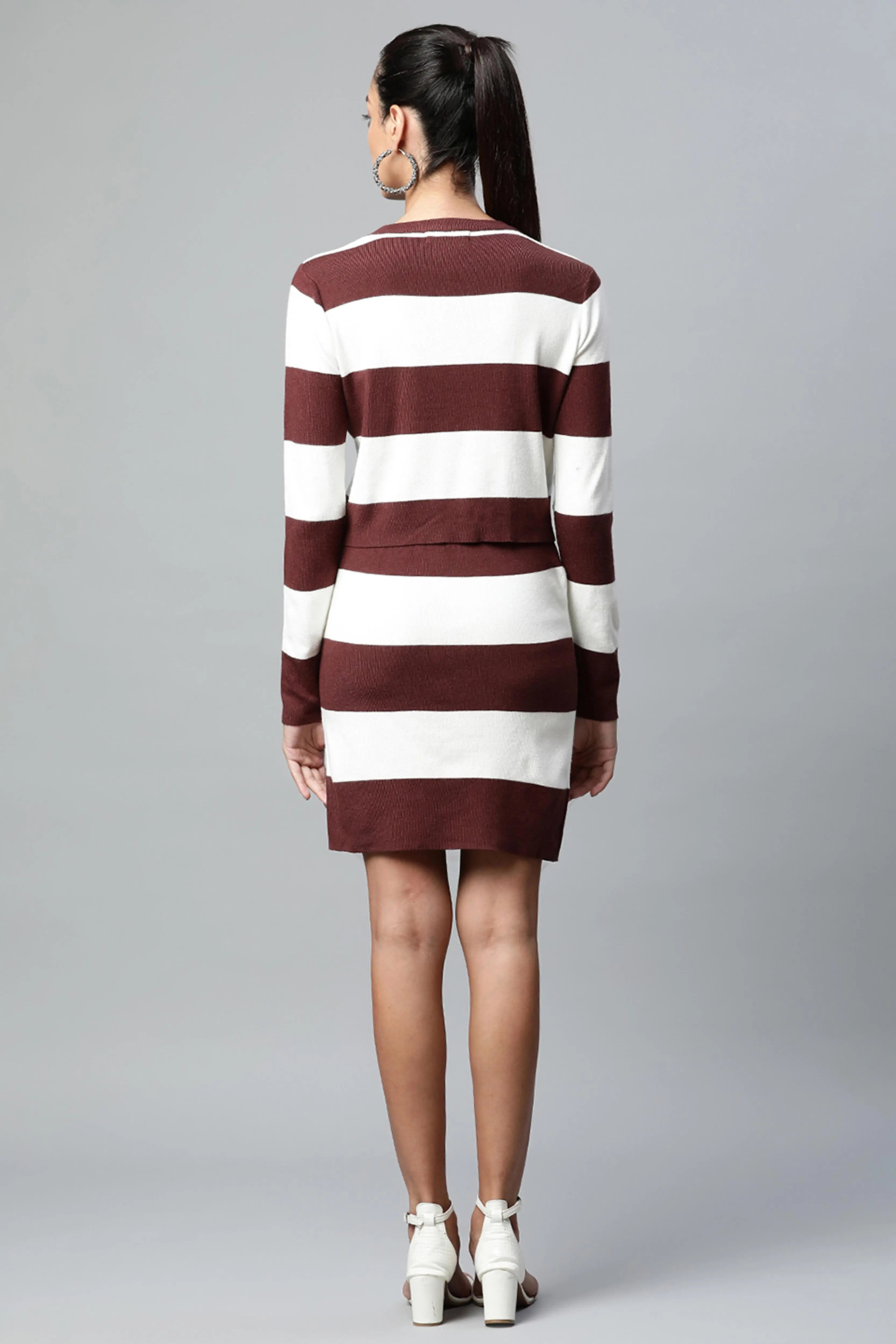 Brown Solid Viscose Co-ord Set