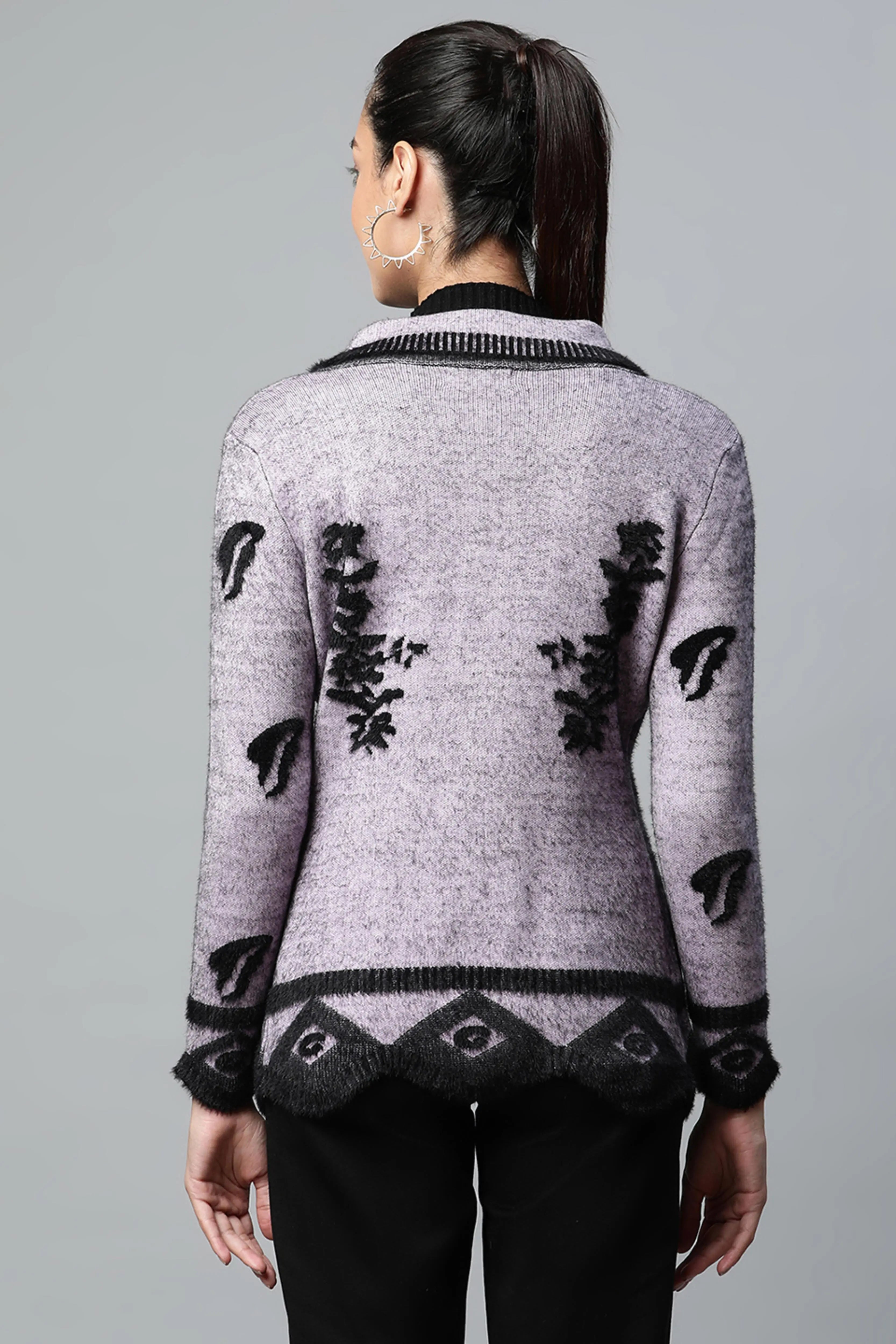 Buy Women Purple Spread Collar