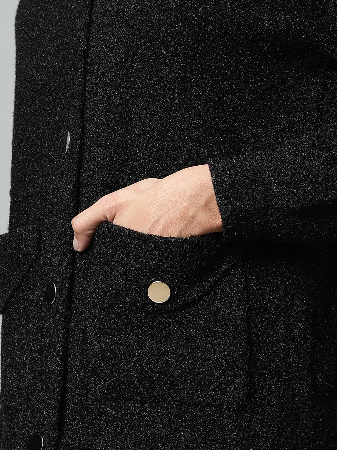 Black Regular Fit Hooded Jacket - Global Republic