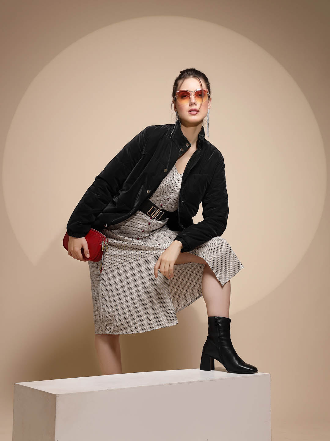 Black Solid Suede Jacket - Global Republic