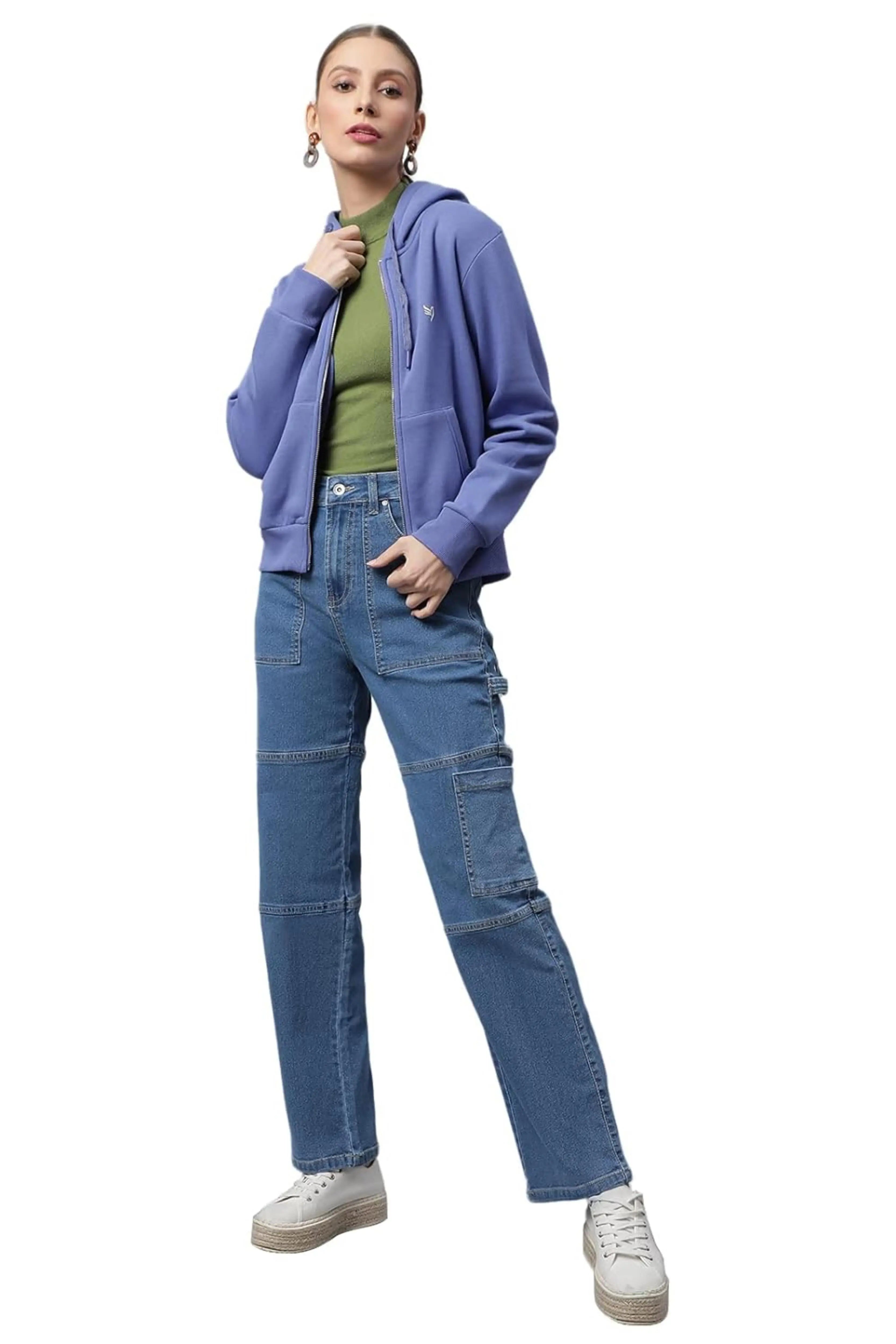 Purple Relaxed Fit Fleece Sweatshirt - Global Republic