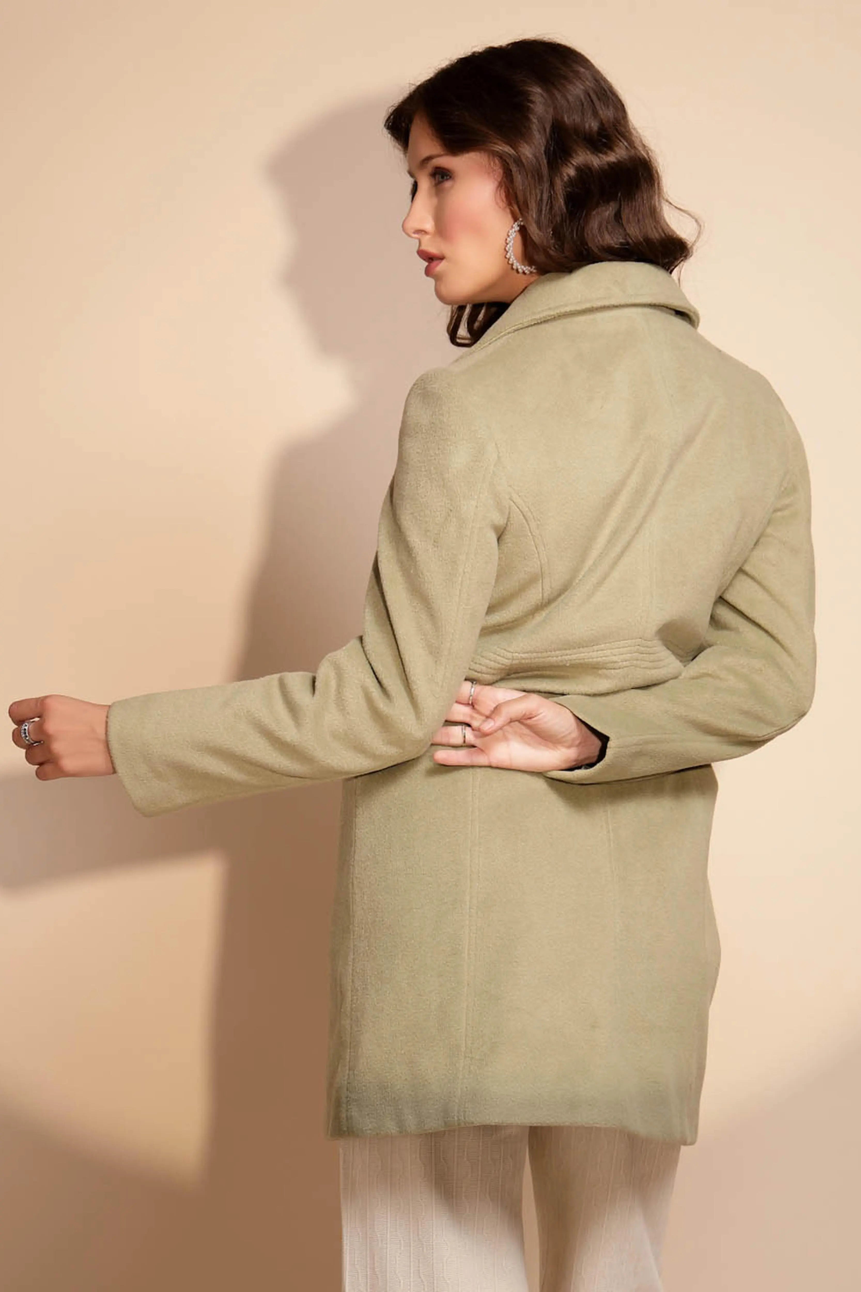 Women's Solid Collared Neck Green Blazer - Global Republic