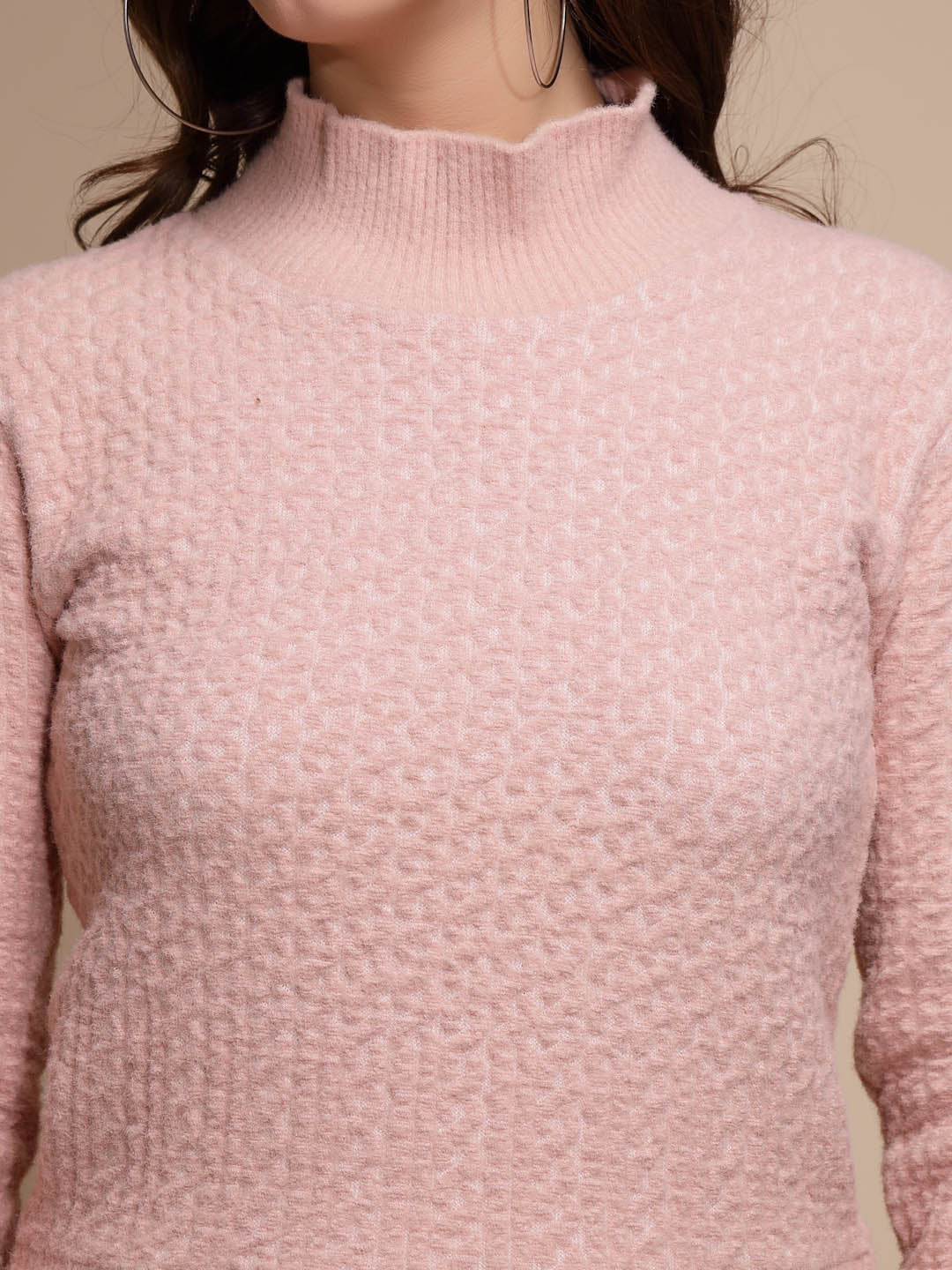 Pink Solid Hosiery Sweatshirt - Global Republic
