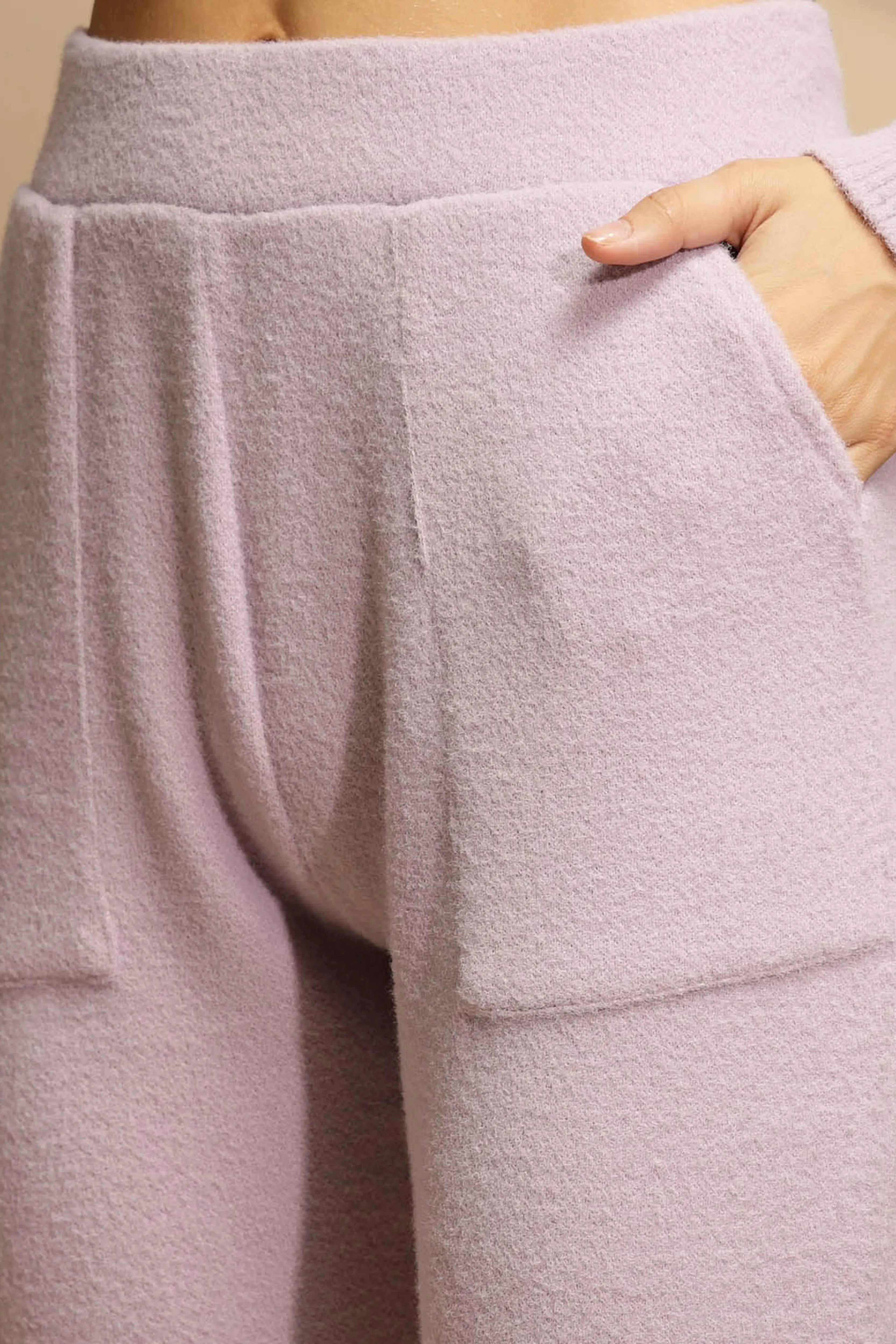 Purple Printed Full Sleeve Hood Hosiery Track Suit - Global Republic