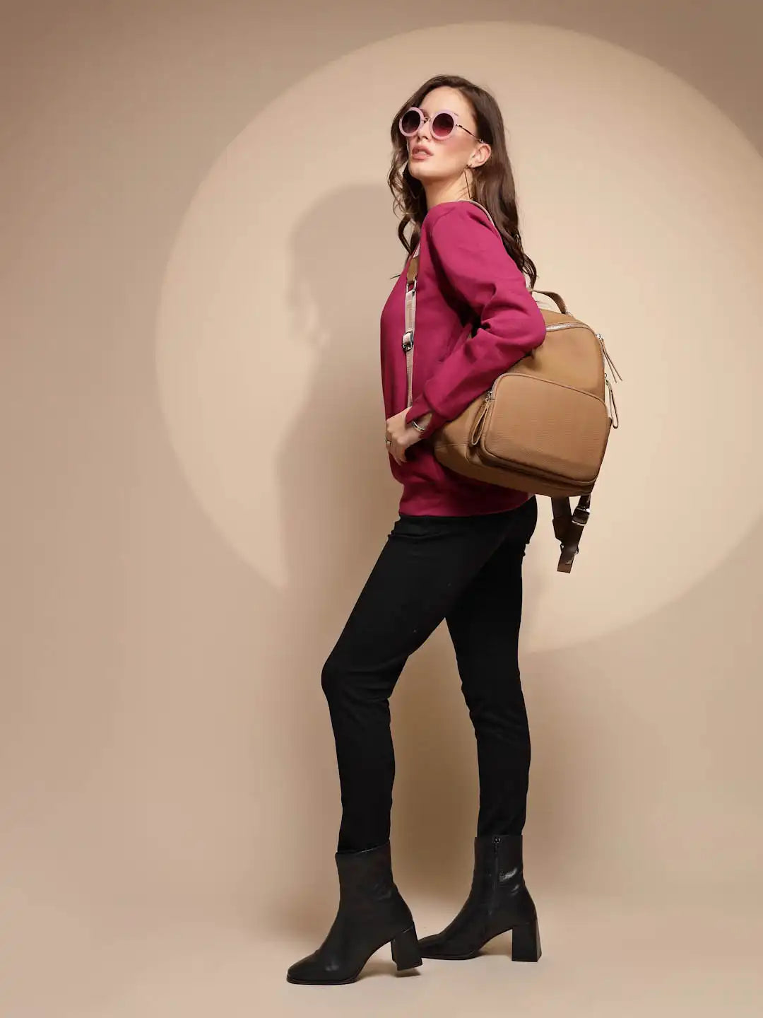 Solid Hosiery Pink Sweatshirt - Global Republic