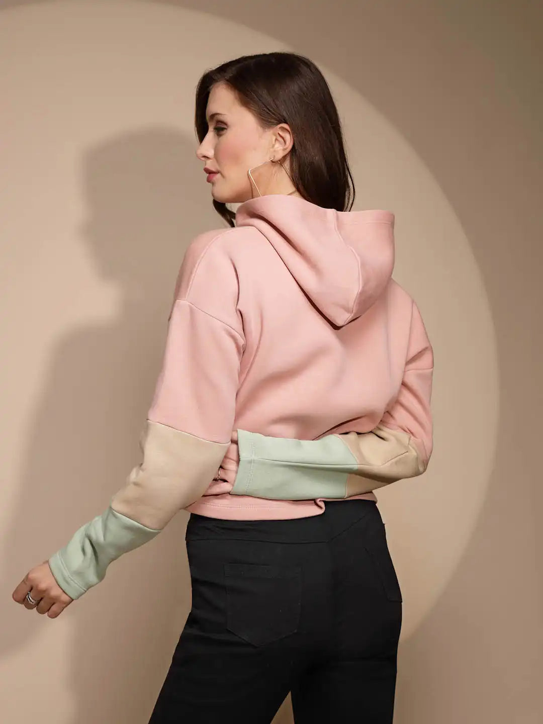 Multicolor Block Print Hood Sweatshirt - Global Republic