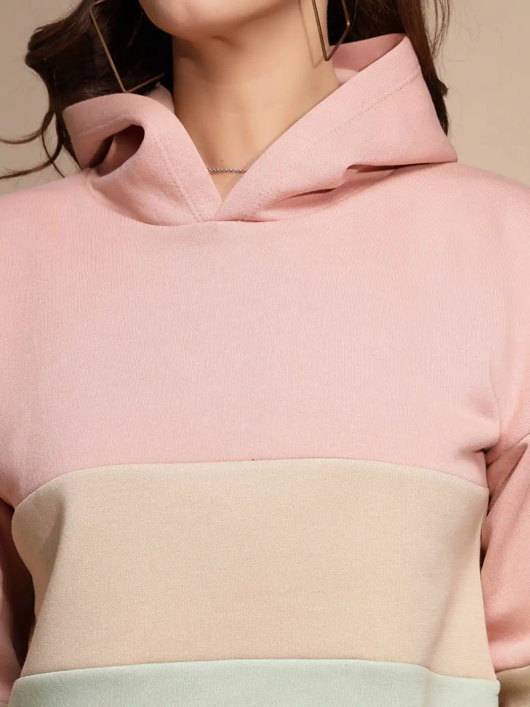 Multicolor Block Print Hood Sweatshirt - Global Republic