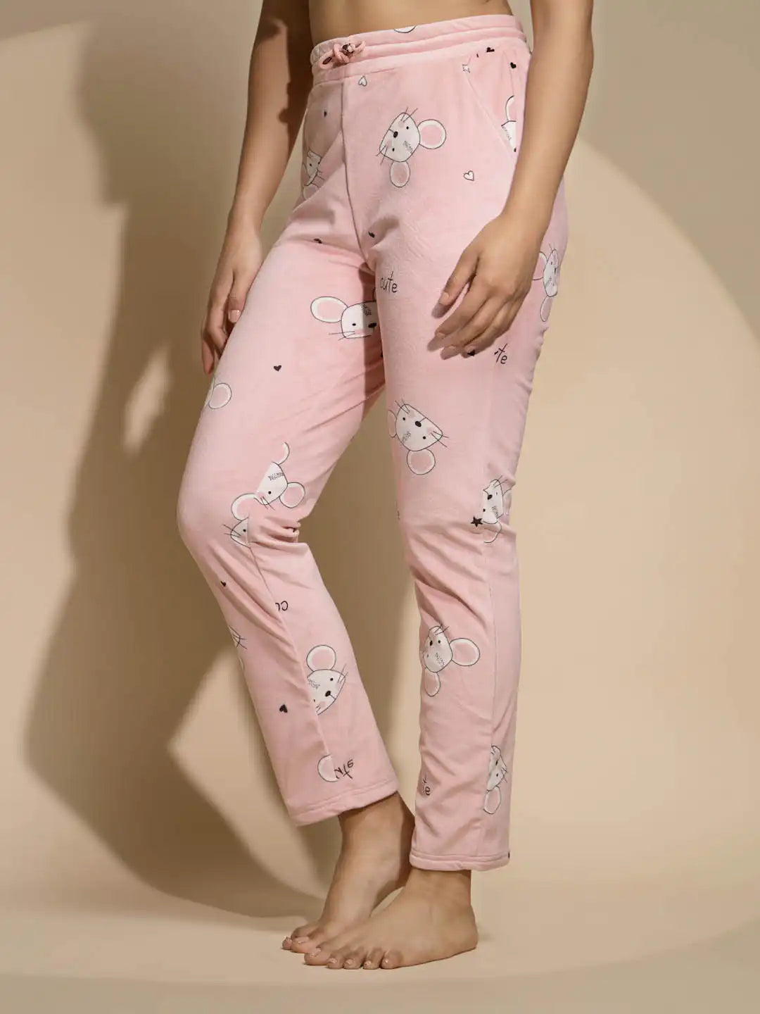 Pink Solid High Rise Cotton Lower - Global Republic