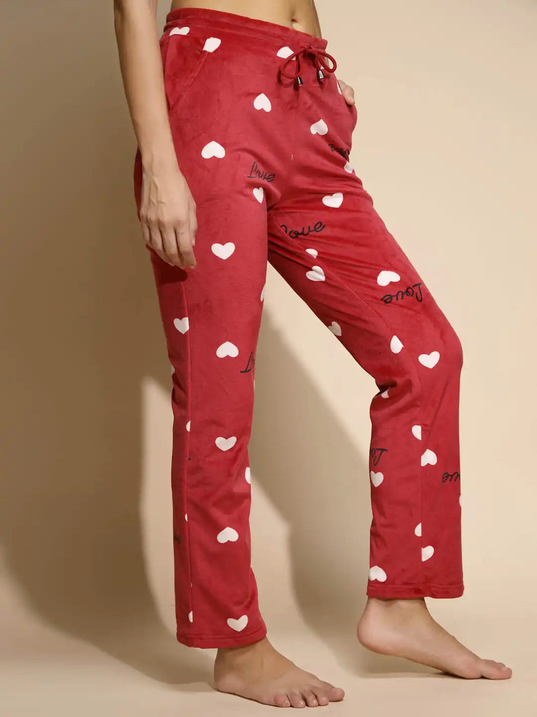 Red Solid Low Rise Cotton Lower - Global Republic