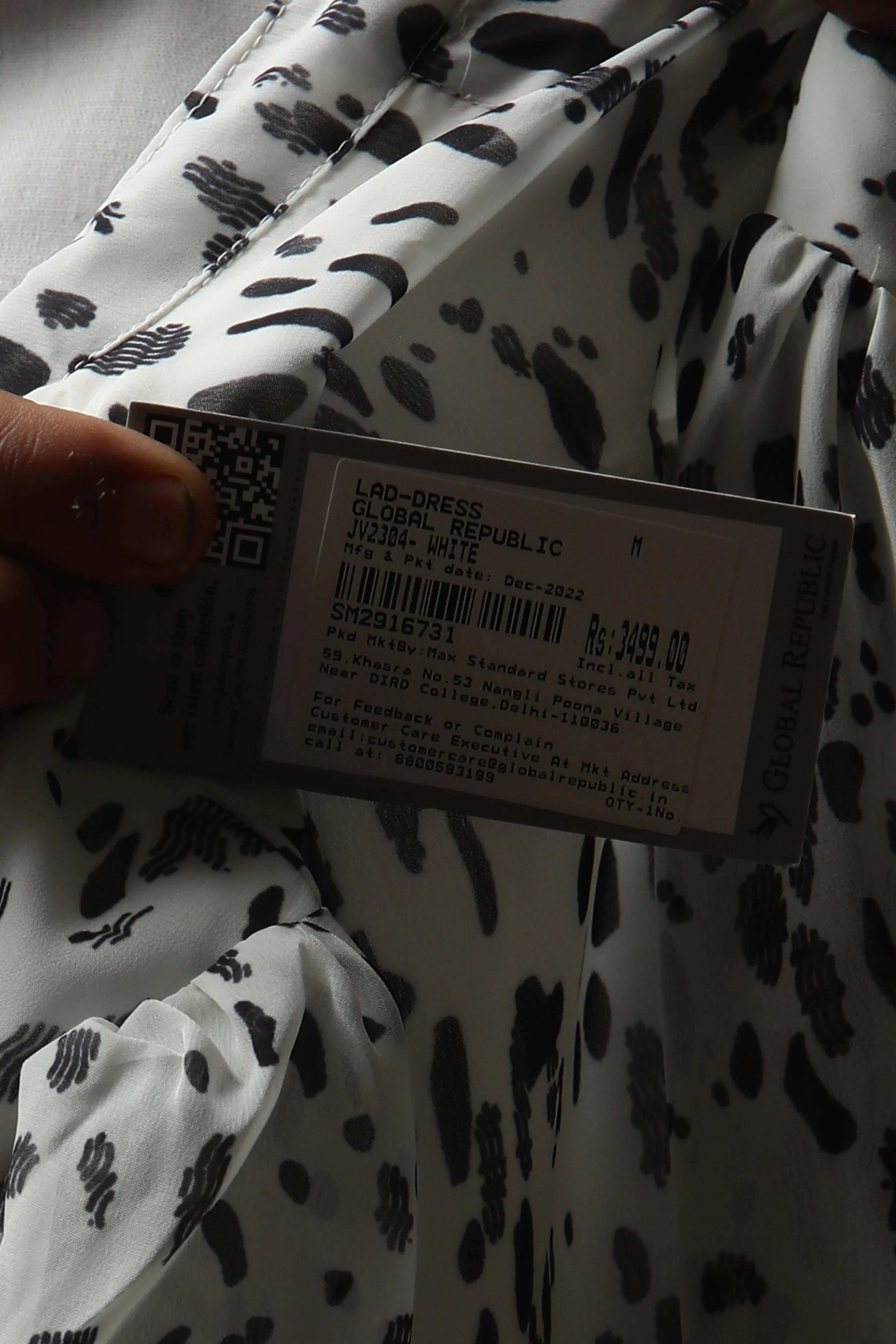 women white mandarin black polka dots dress