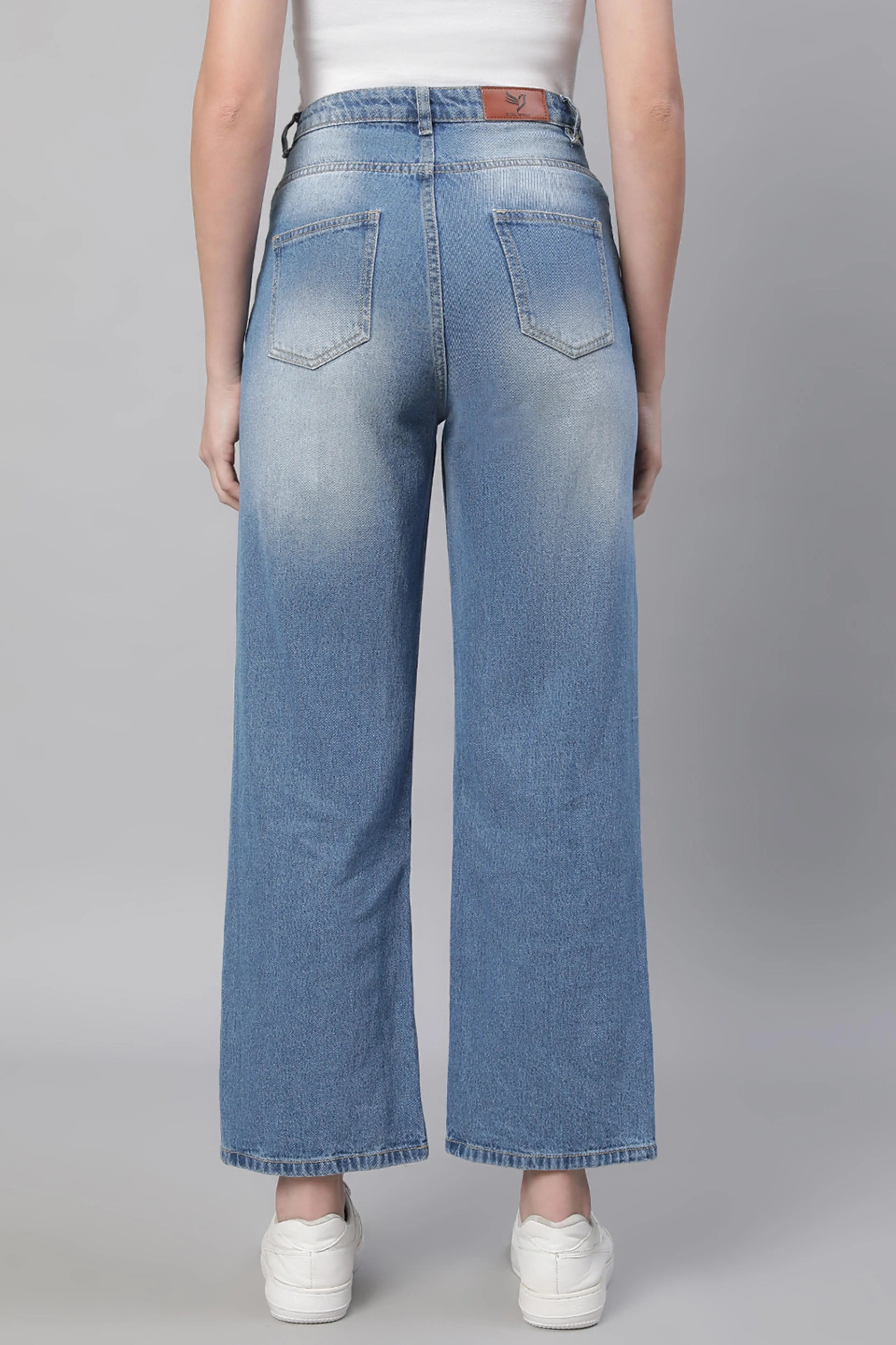 Blue Ankle Length Stretchable Jeans - Global Republic