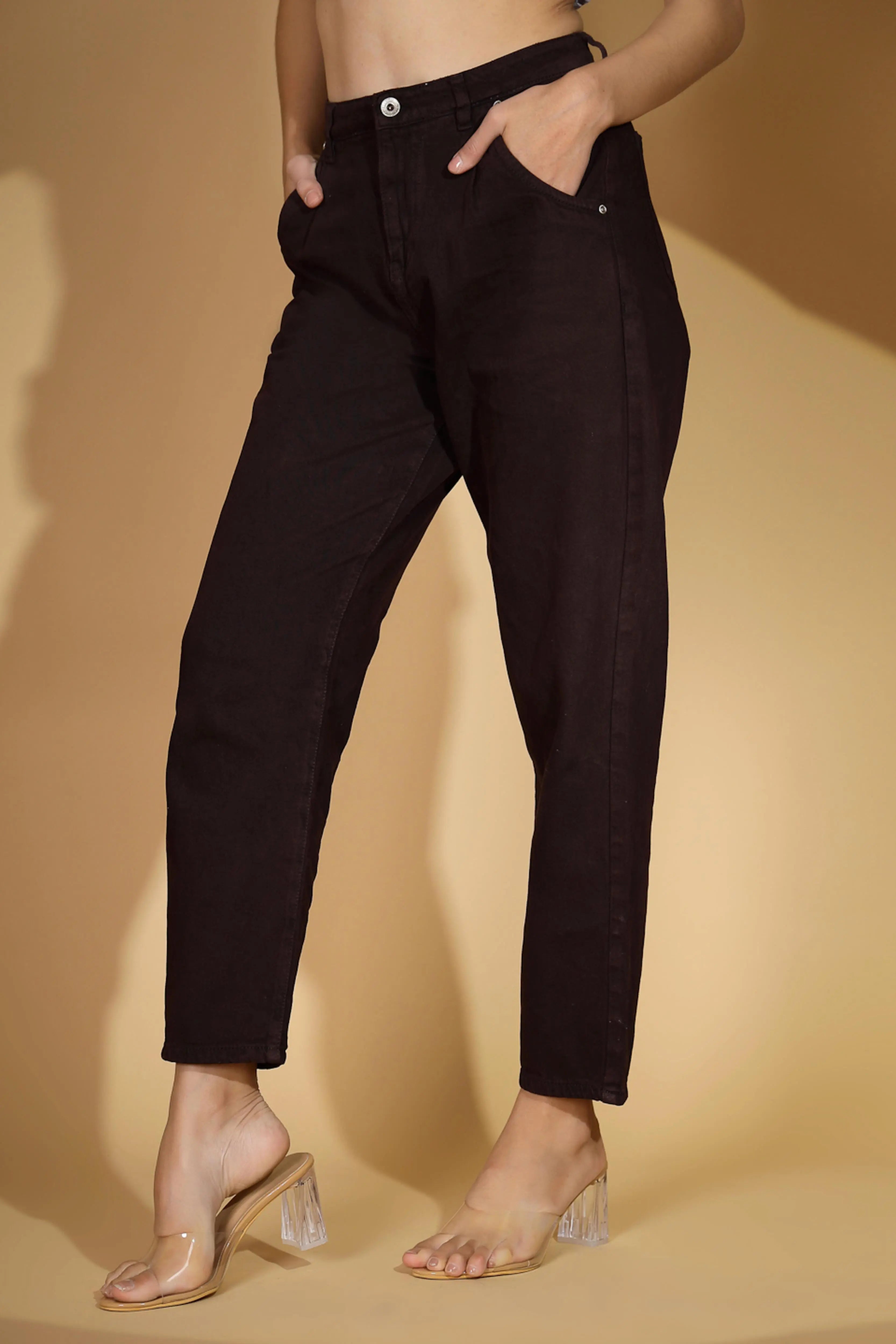 Brown Regular Fit Stretchable Jeans - Global Republic