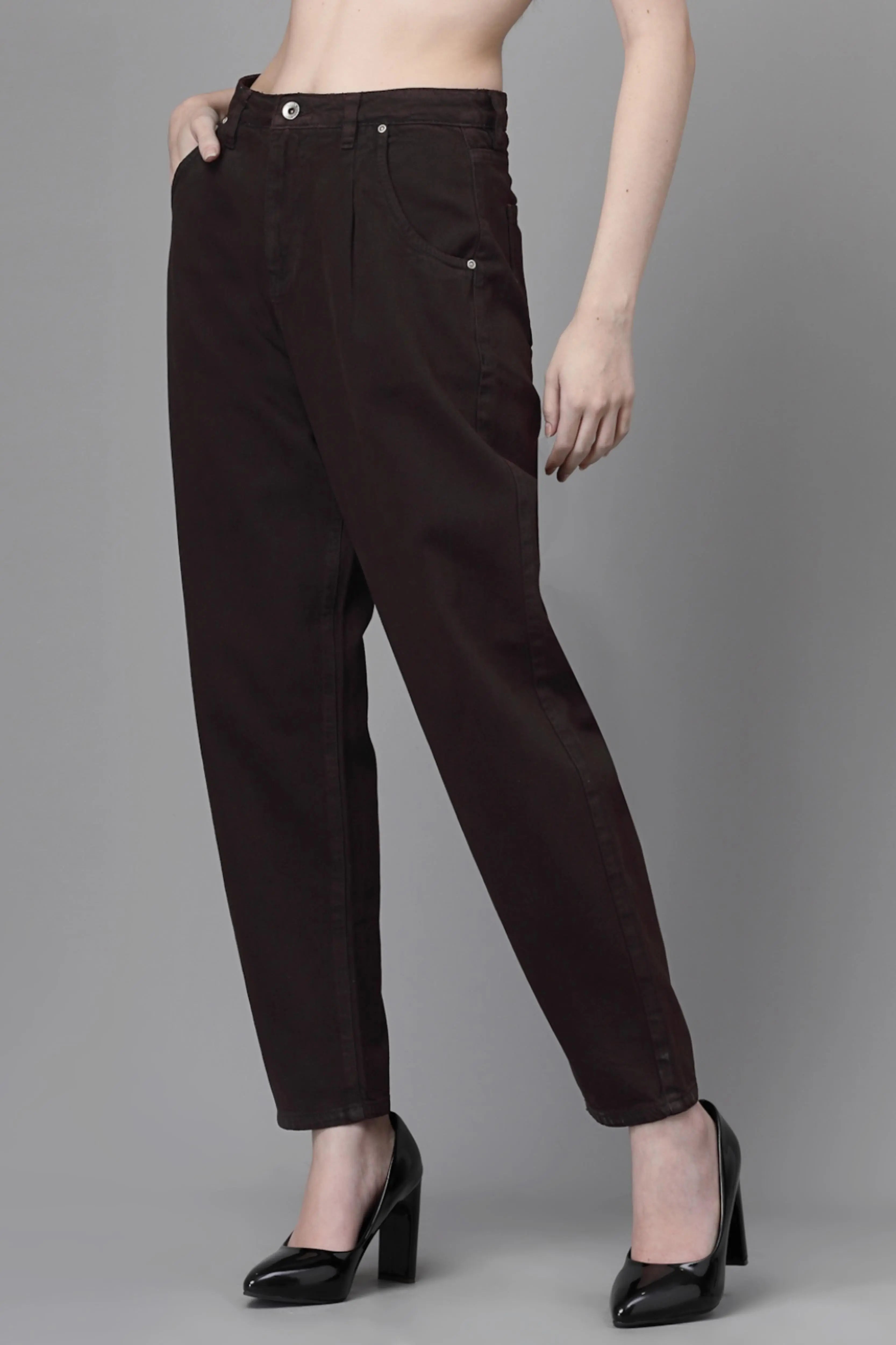Mom-Fit Black Cotton Jeans - Global Republic