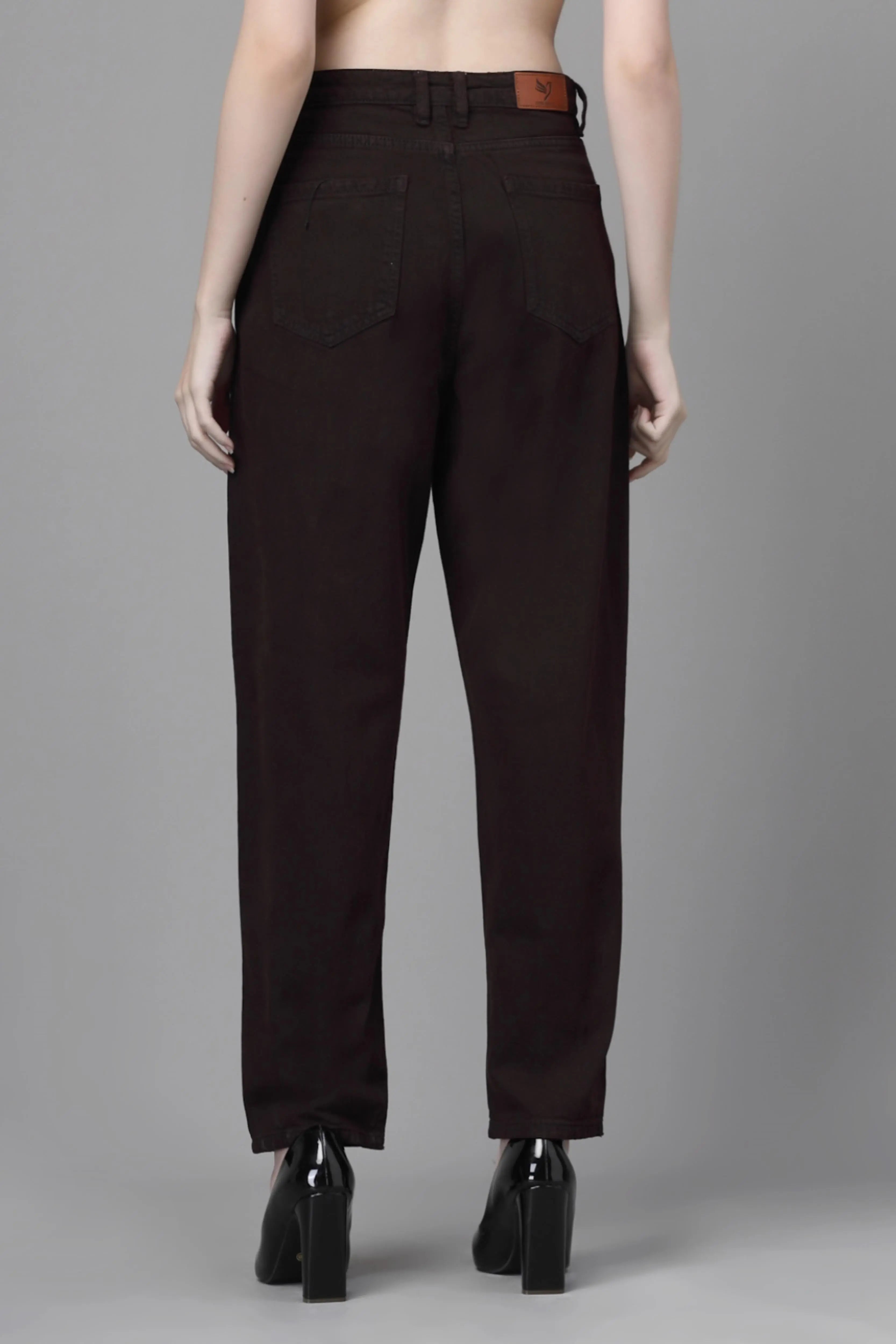 Mom-Fit Black Cotton Jeans - Global Republic