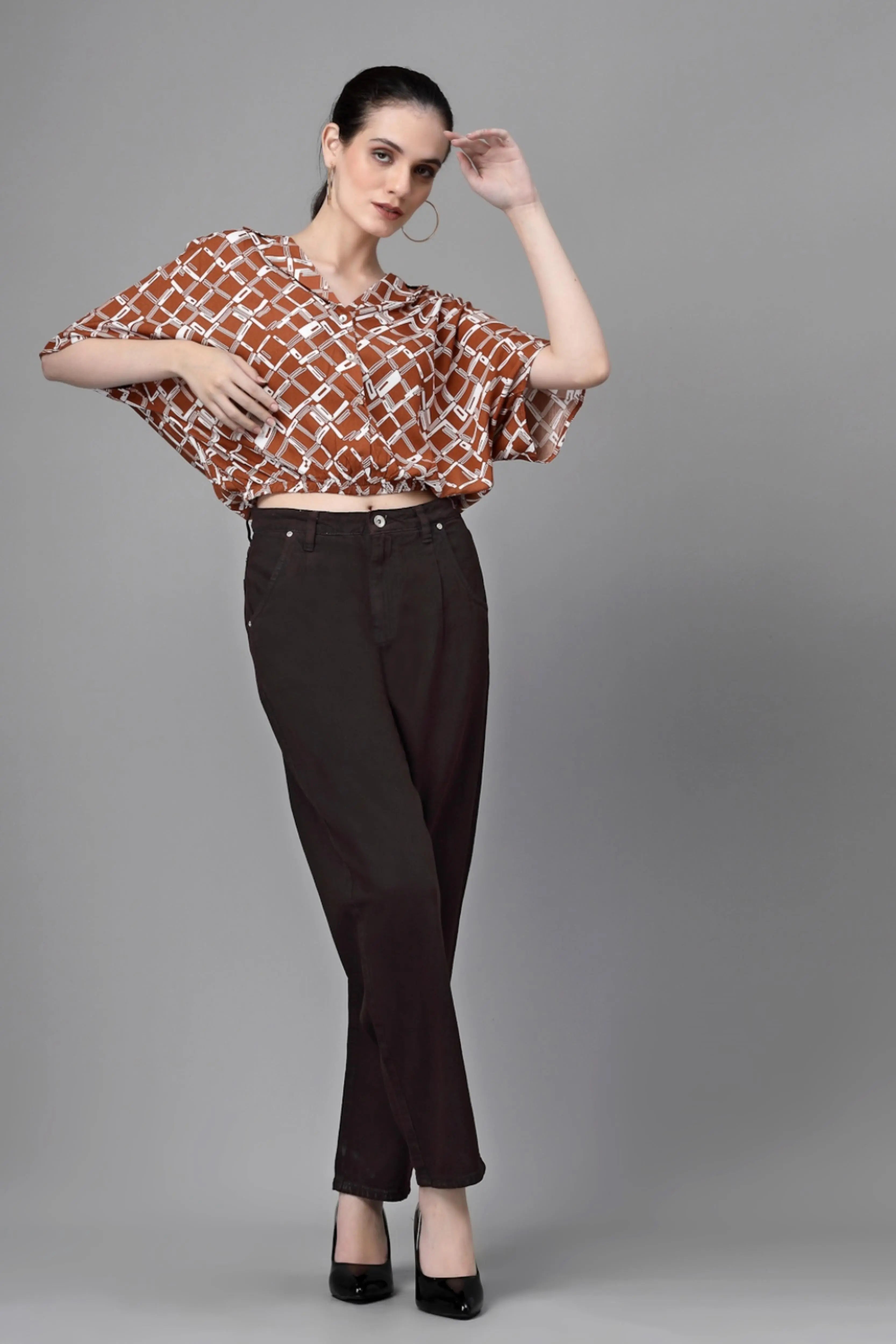 Mom-Fit Black Cotton Jeans - Global Republic