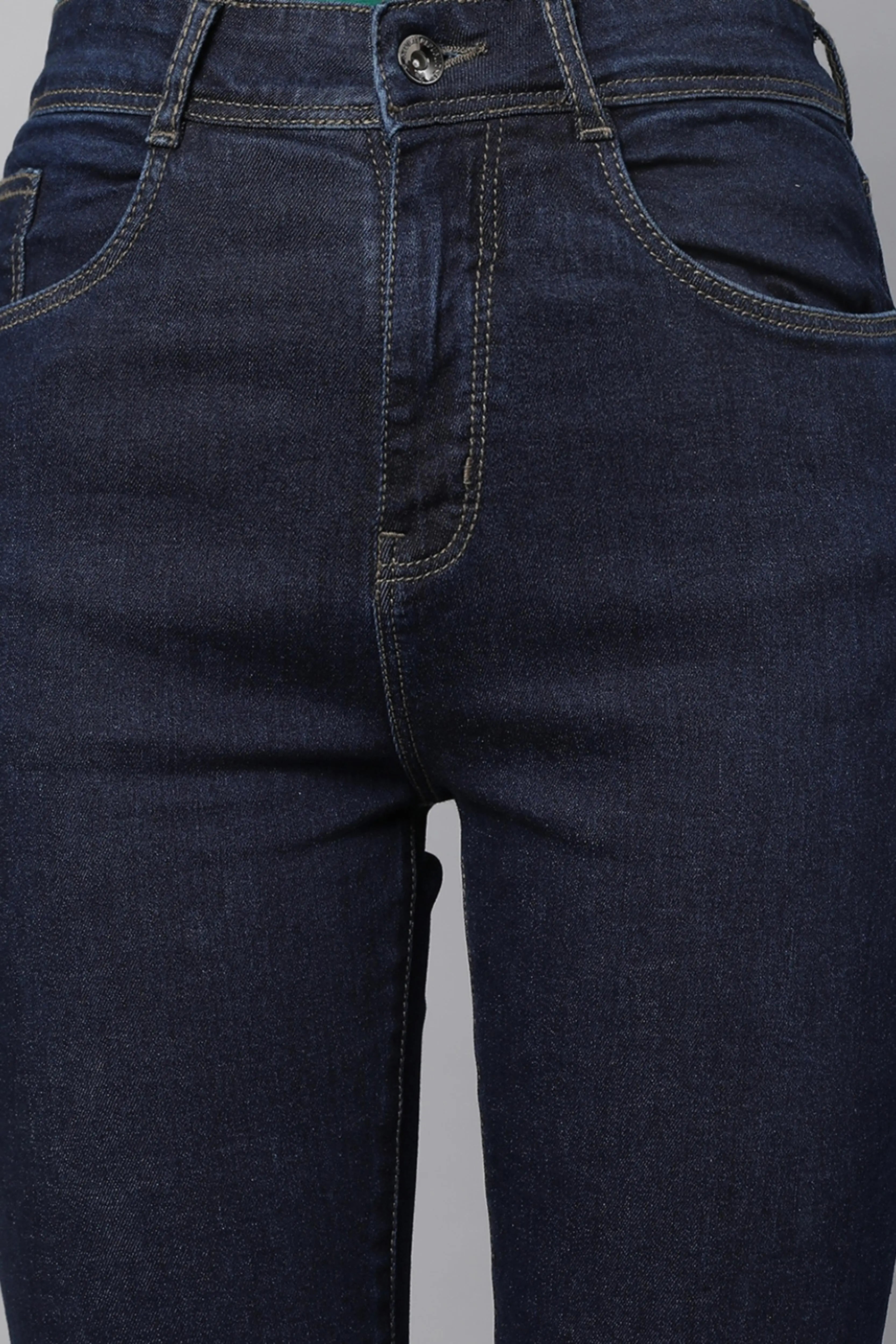 Women Raw Blue Bootcut Slim Fit Full Length Jeans - Global Republic