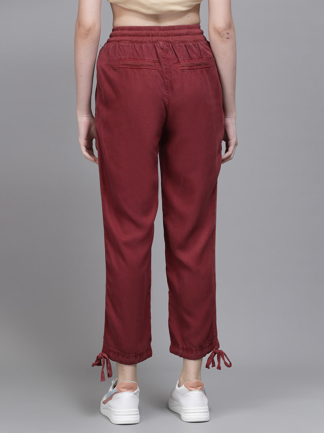 Wine Cotton Solid Lower - Global Republic