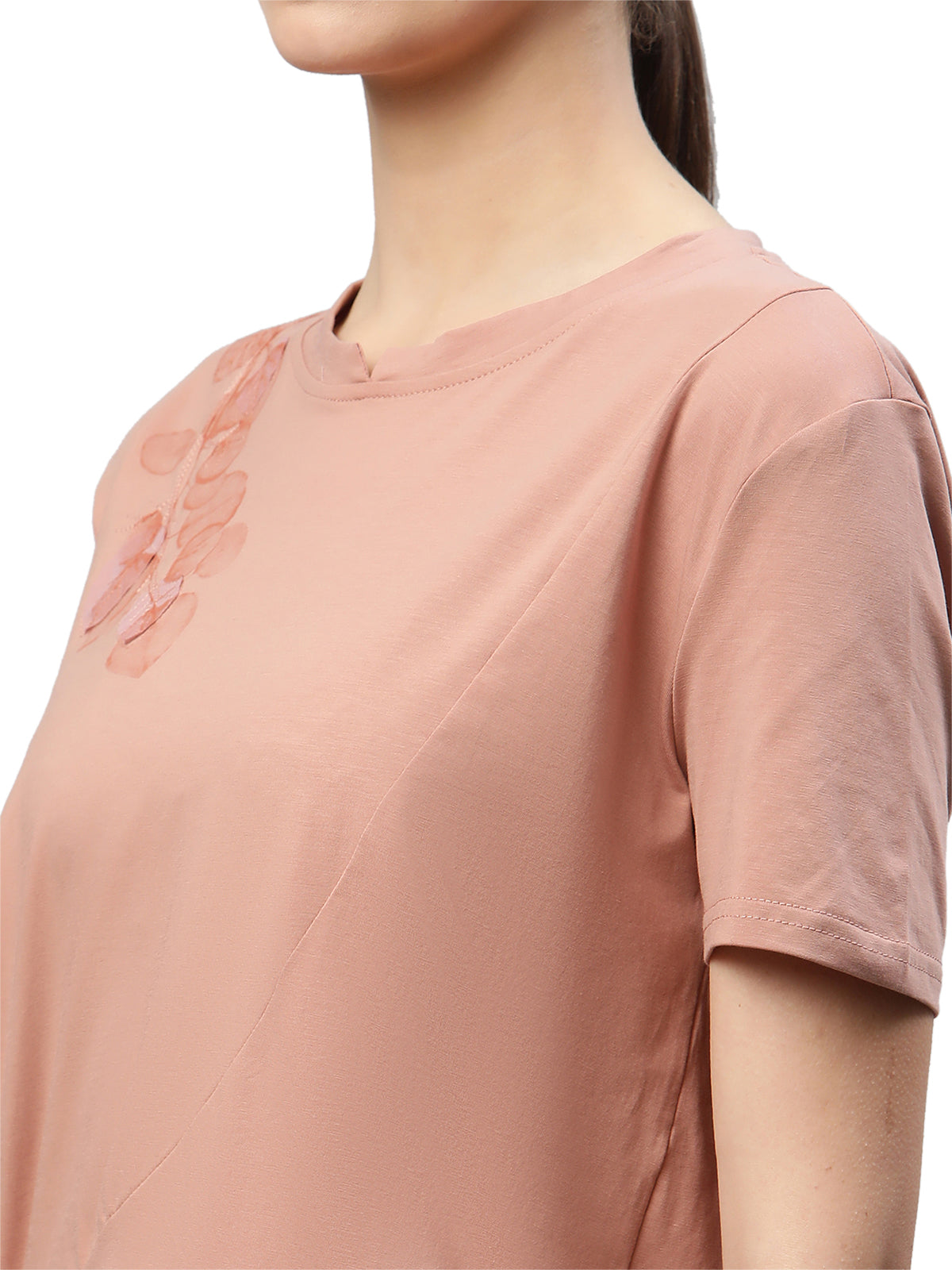 Peaches Asymmetric Hem Floral T-Shirt - Global Republic