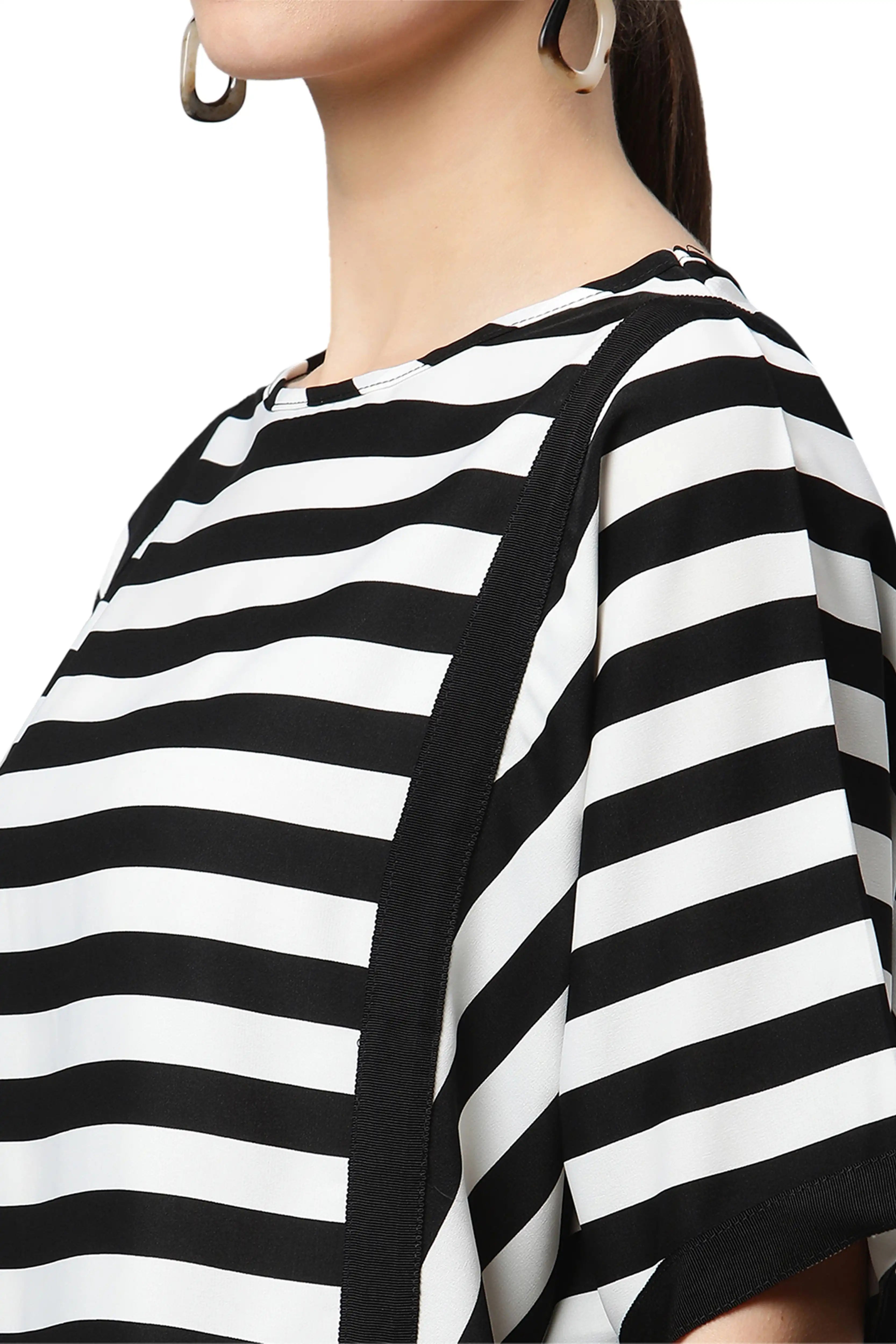 Black and White Striped Top