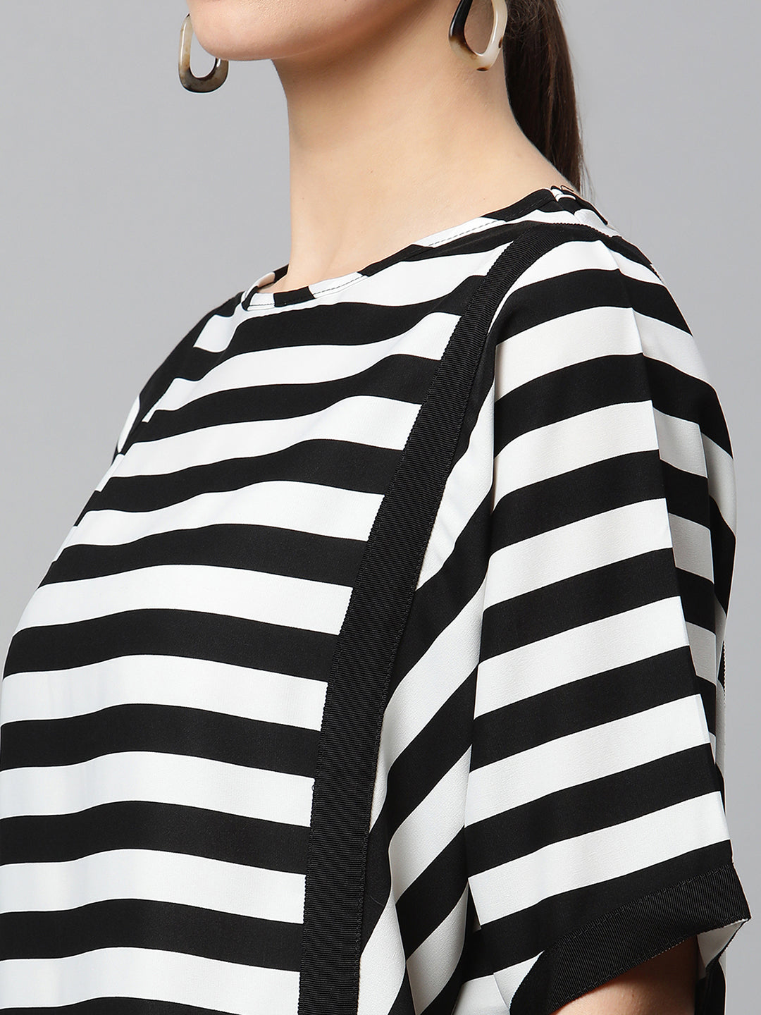 Black and White Striped Top - Global Republic